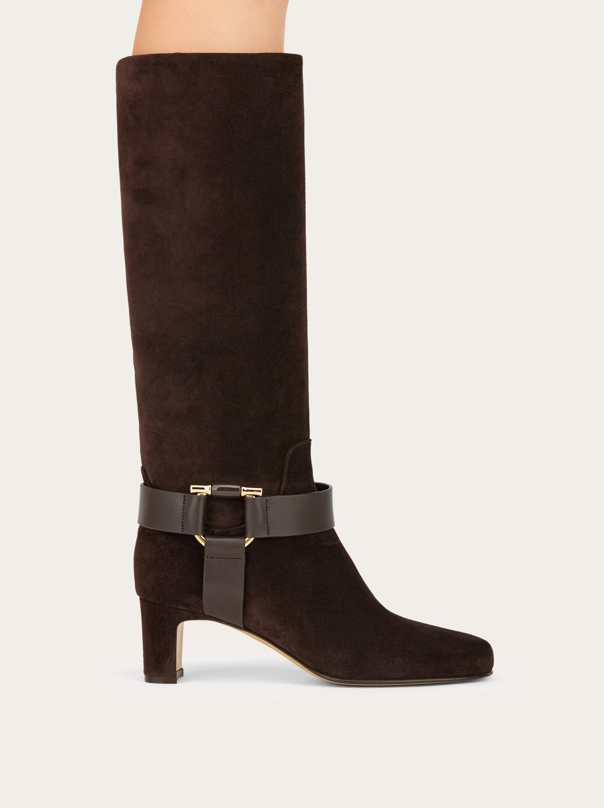 Gancini ornament knee high boot - 3