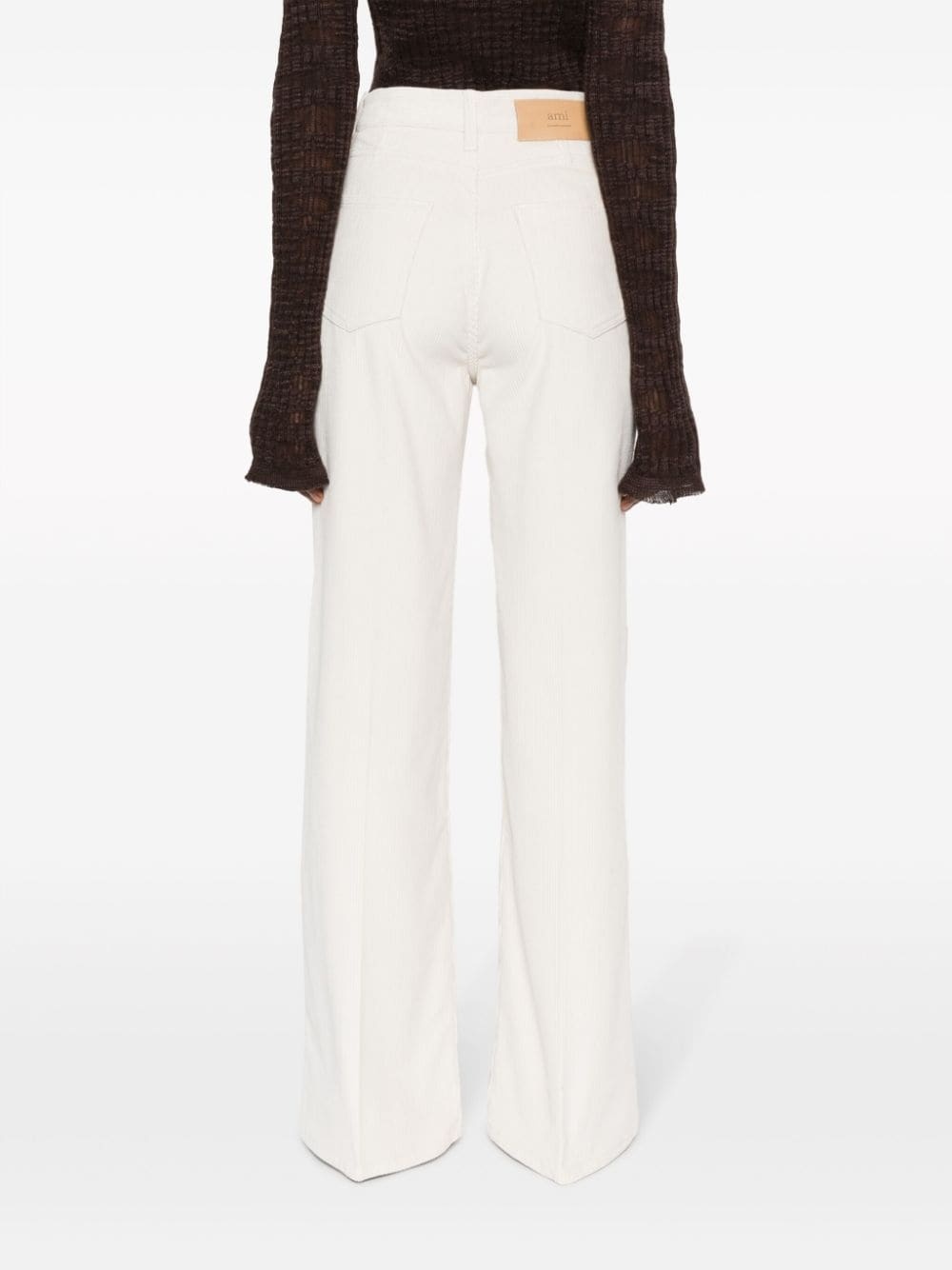 corduroy straight trousers - 7
