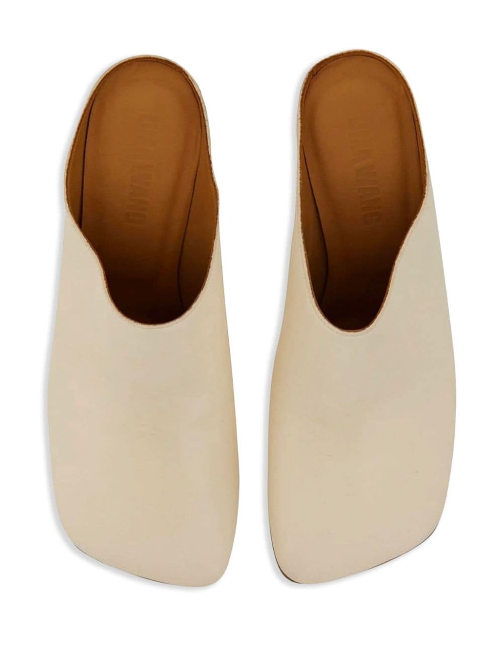 square-toe leather mules - 4