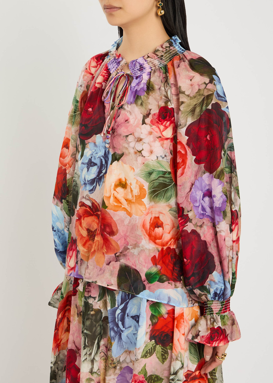 Alice + Olivia Norah Floral Cotton-blend Blouse - 2