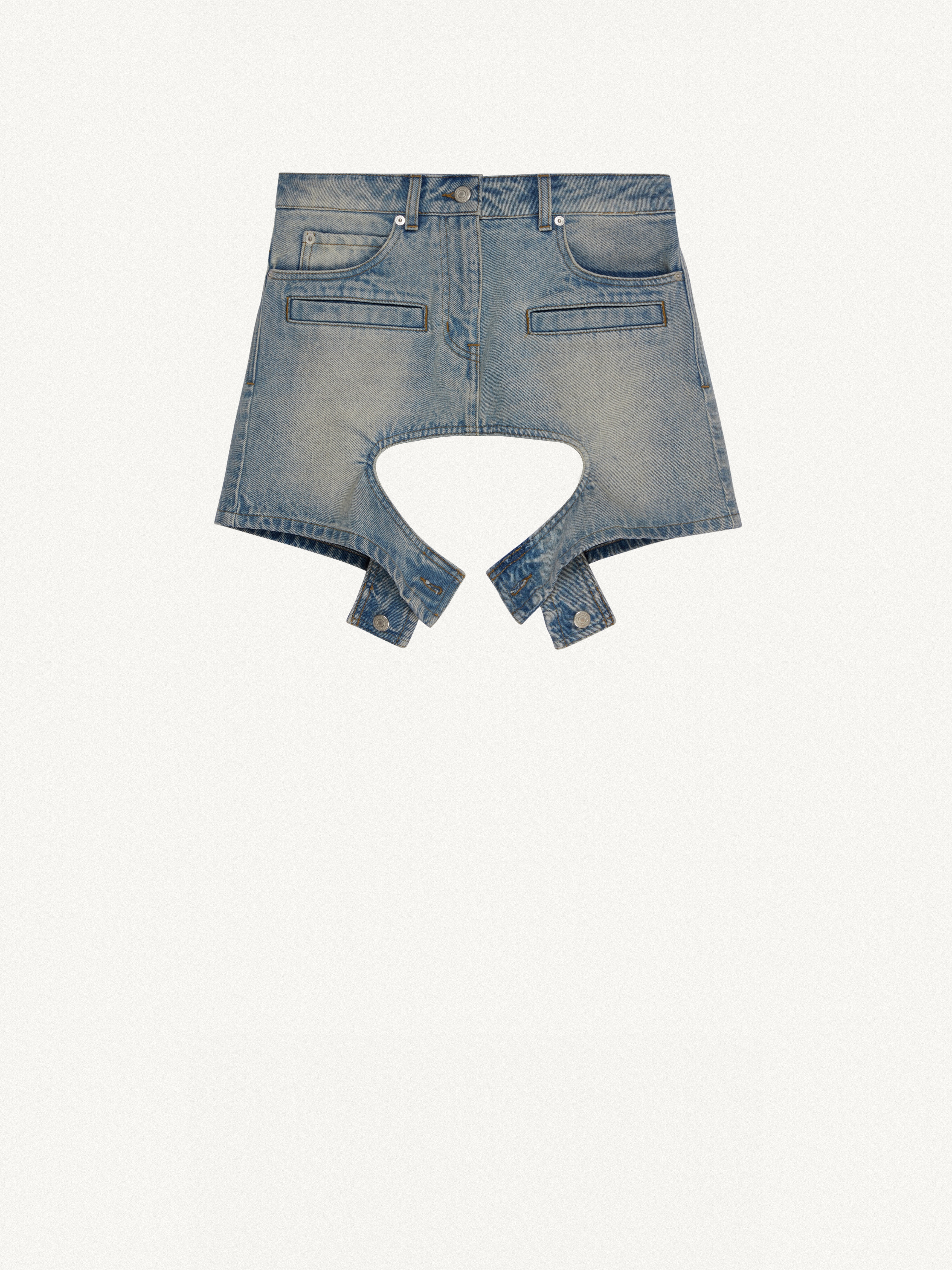 CHAPS BLUE DENIM SKIRT - 1