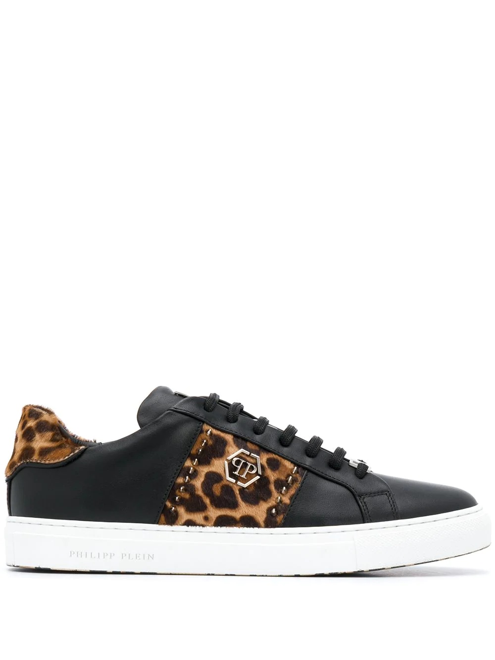 leopard-print low-top sneakers  - 1