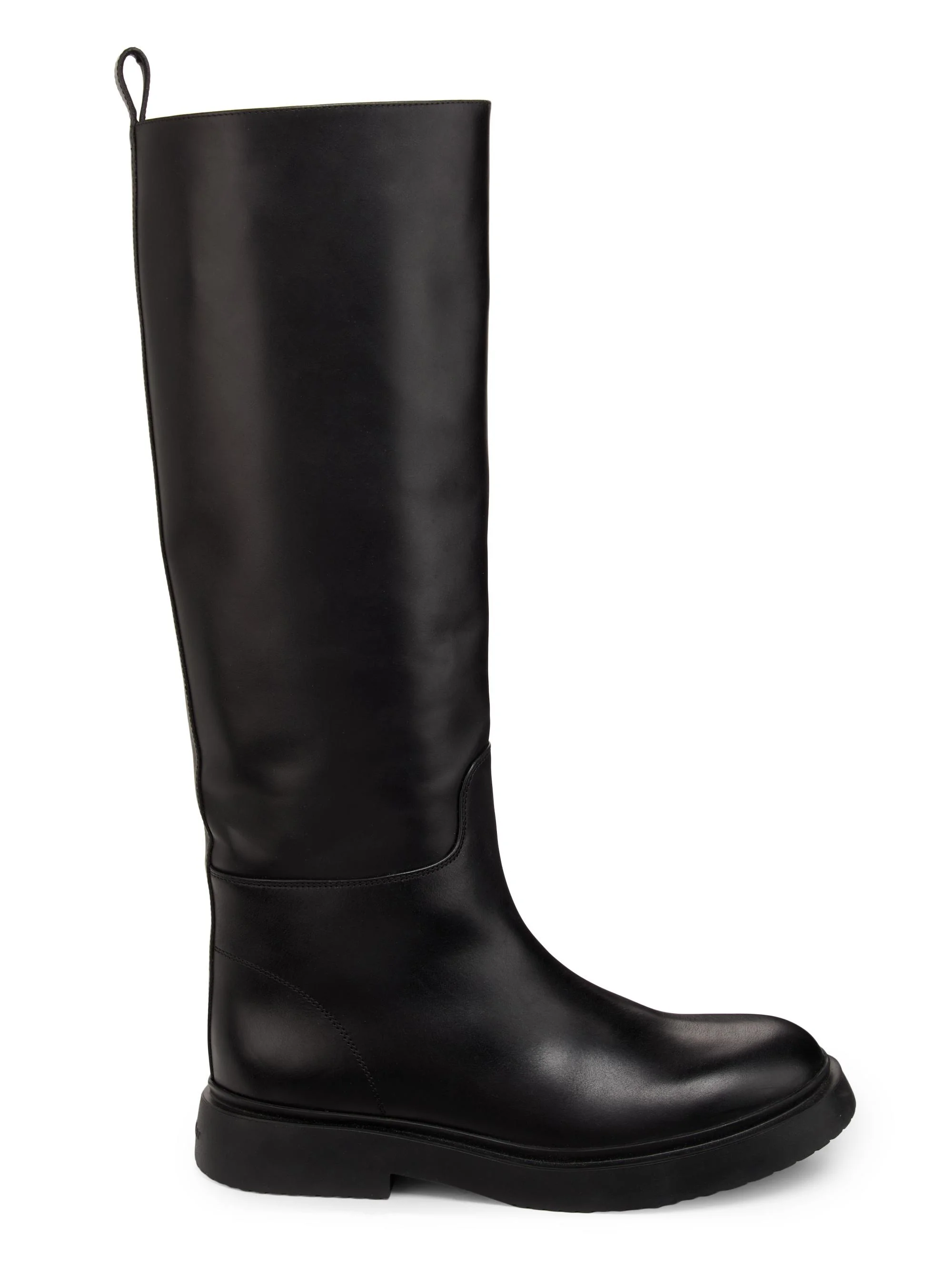 Women's Bank Lug-Sole Riding Boots - Black - 1