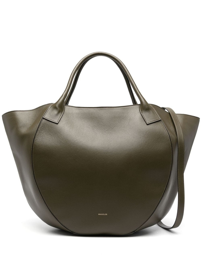 WANDLER logo-stamp leather tote bag outlook