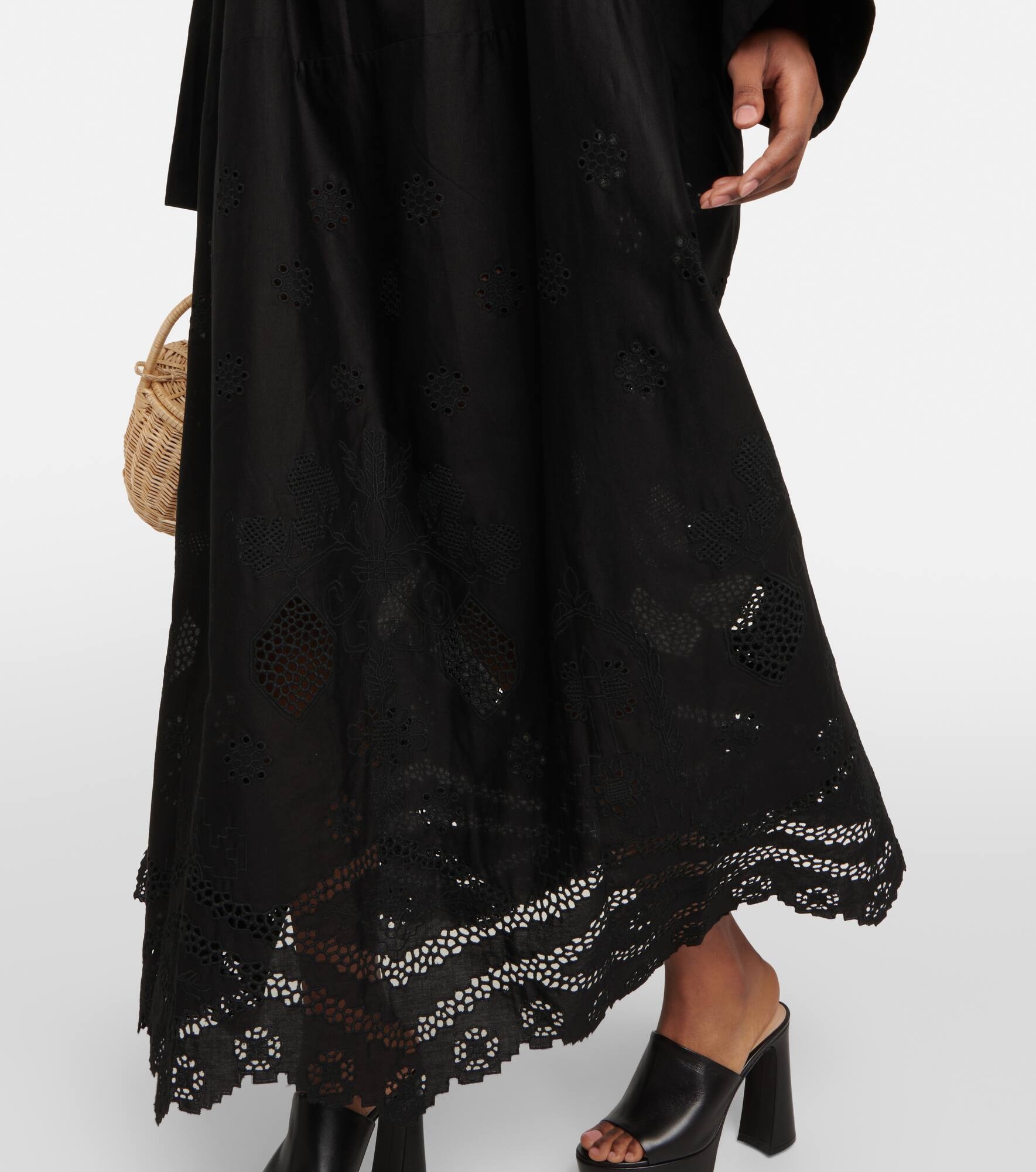 Nelya embroidered cotton maxi dress - 5