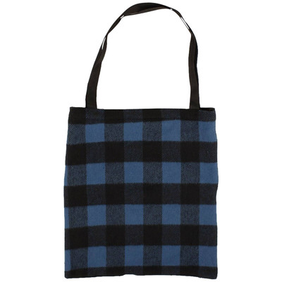 424 424 Flannel Patched Tote Bag 'Black' outlook