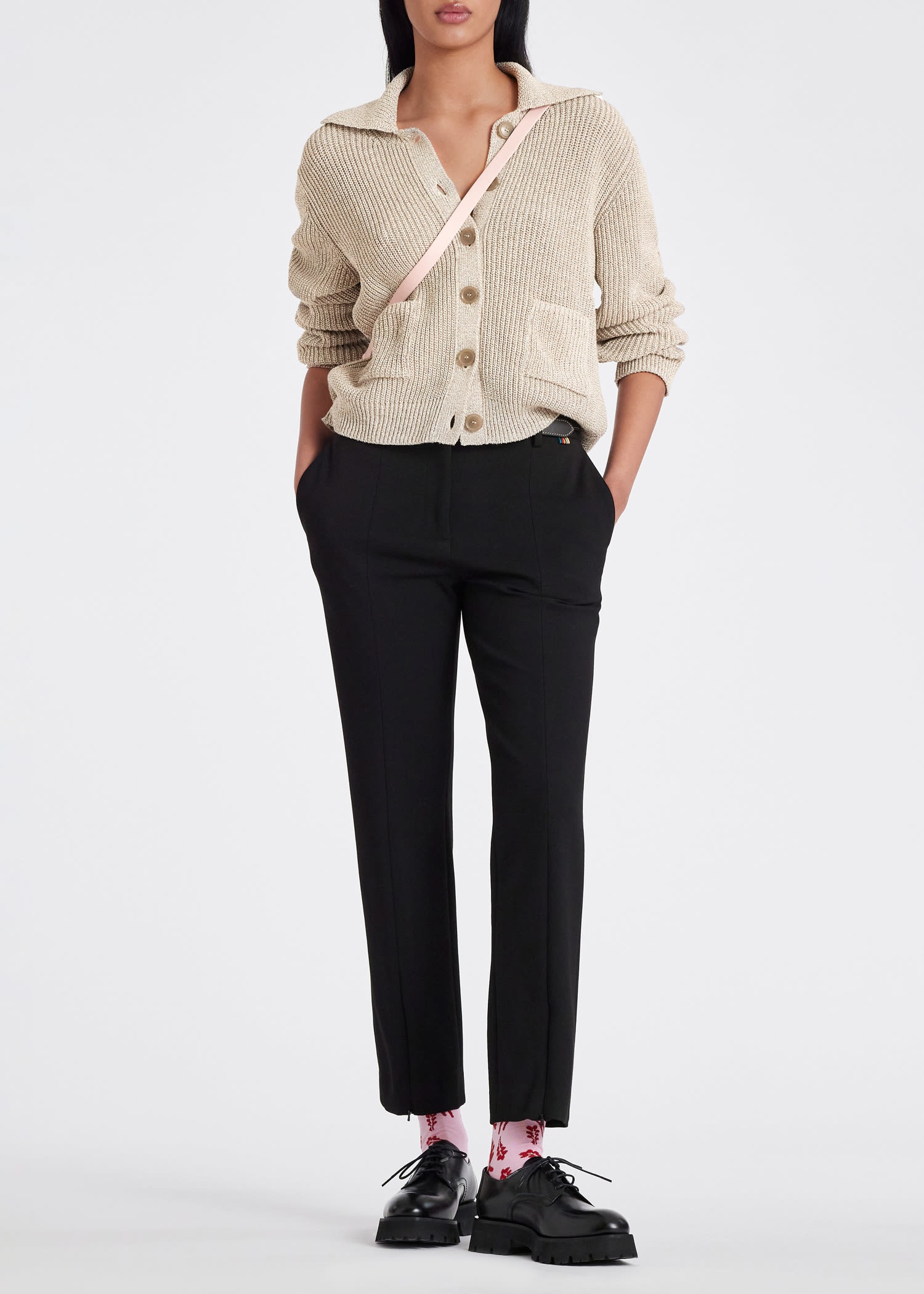 Collared Knit Cardigan - 6