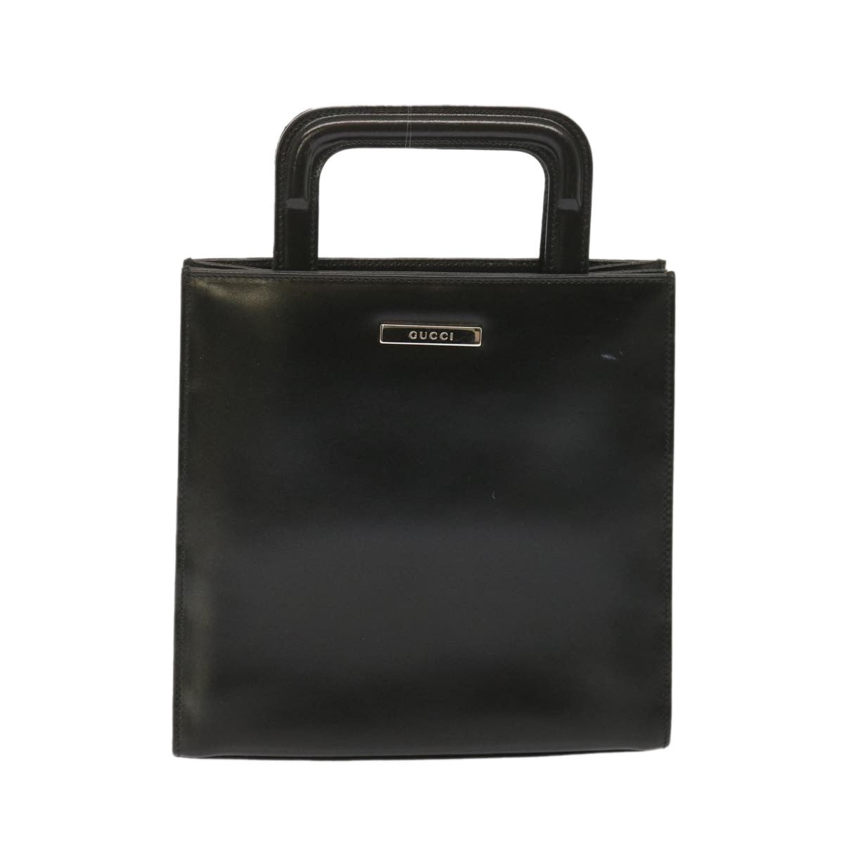 GUCCI Hand Bag Leather Black - 13