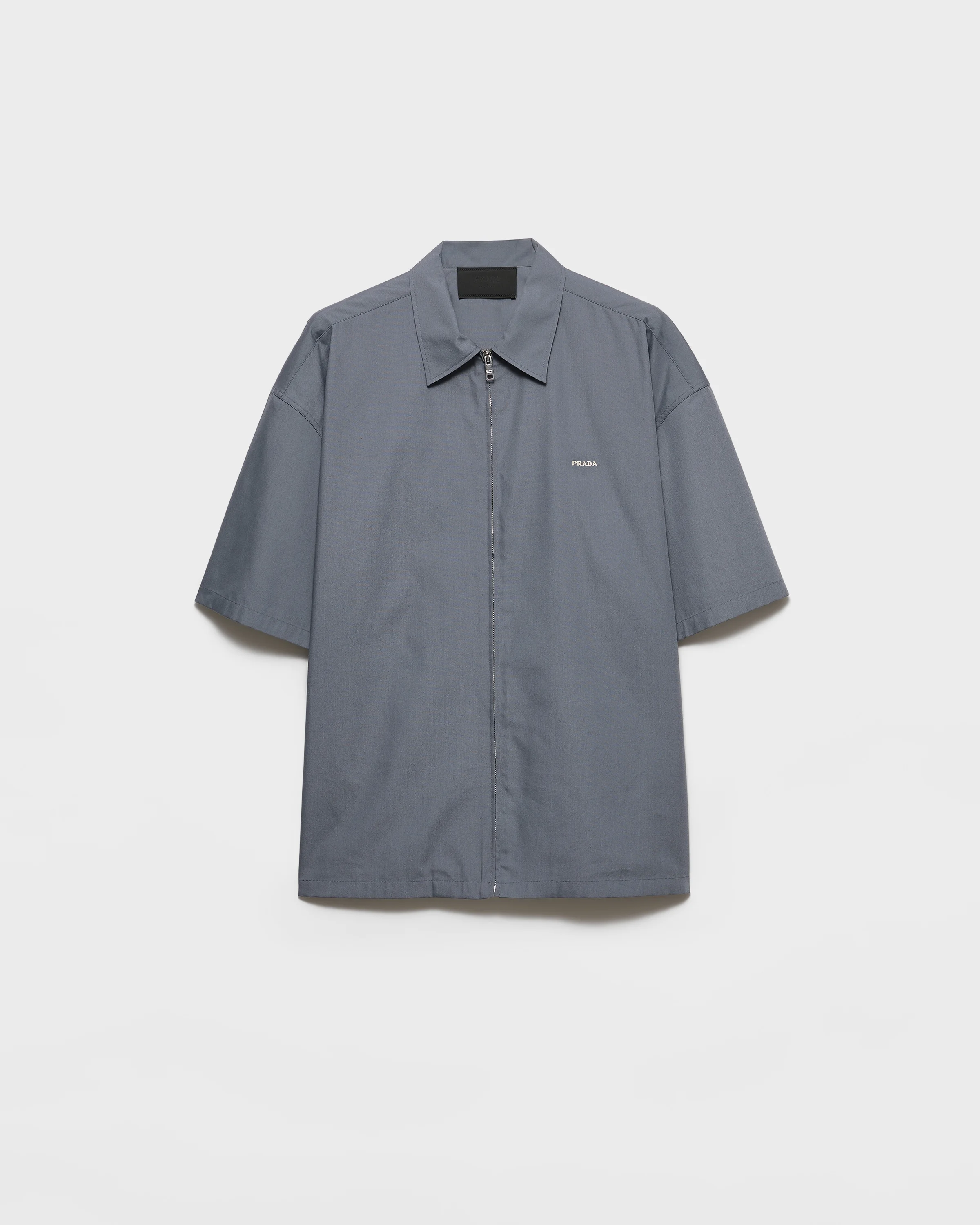 Short-sleeved technical cotton shirt - 1