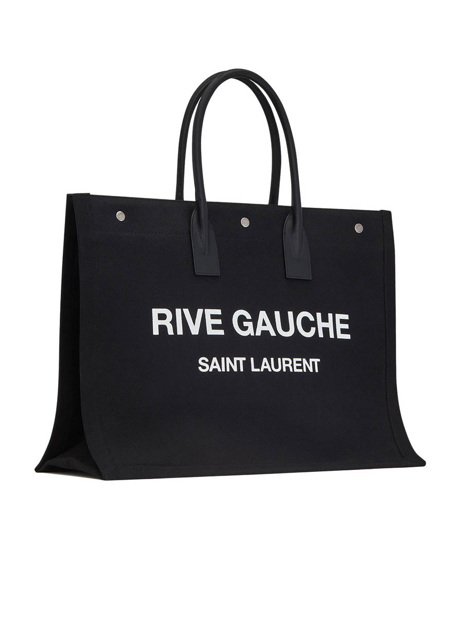 Rive Gauche Tote Bag in Linen and Leather - 2