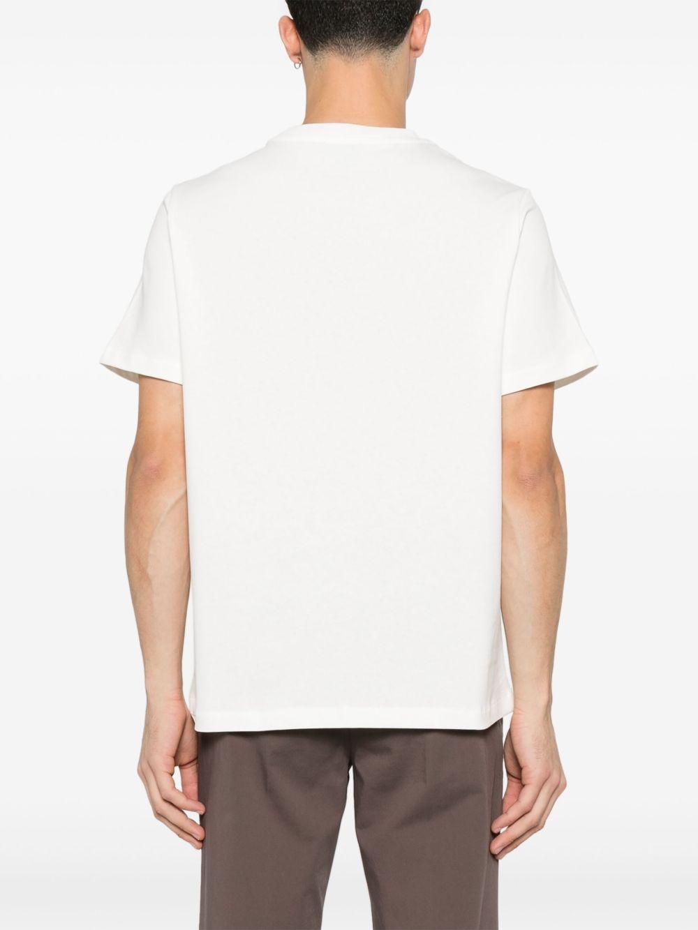 logo-embroidered cotton T-shirt - 4