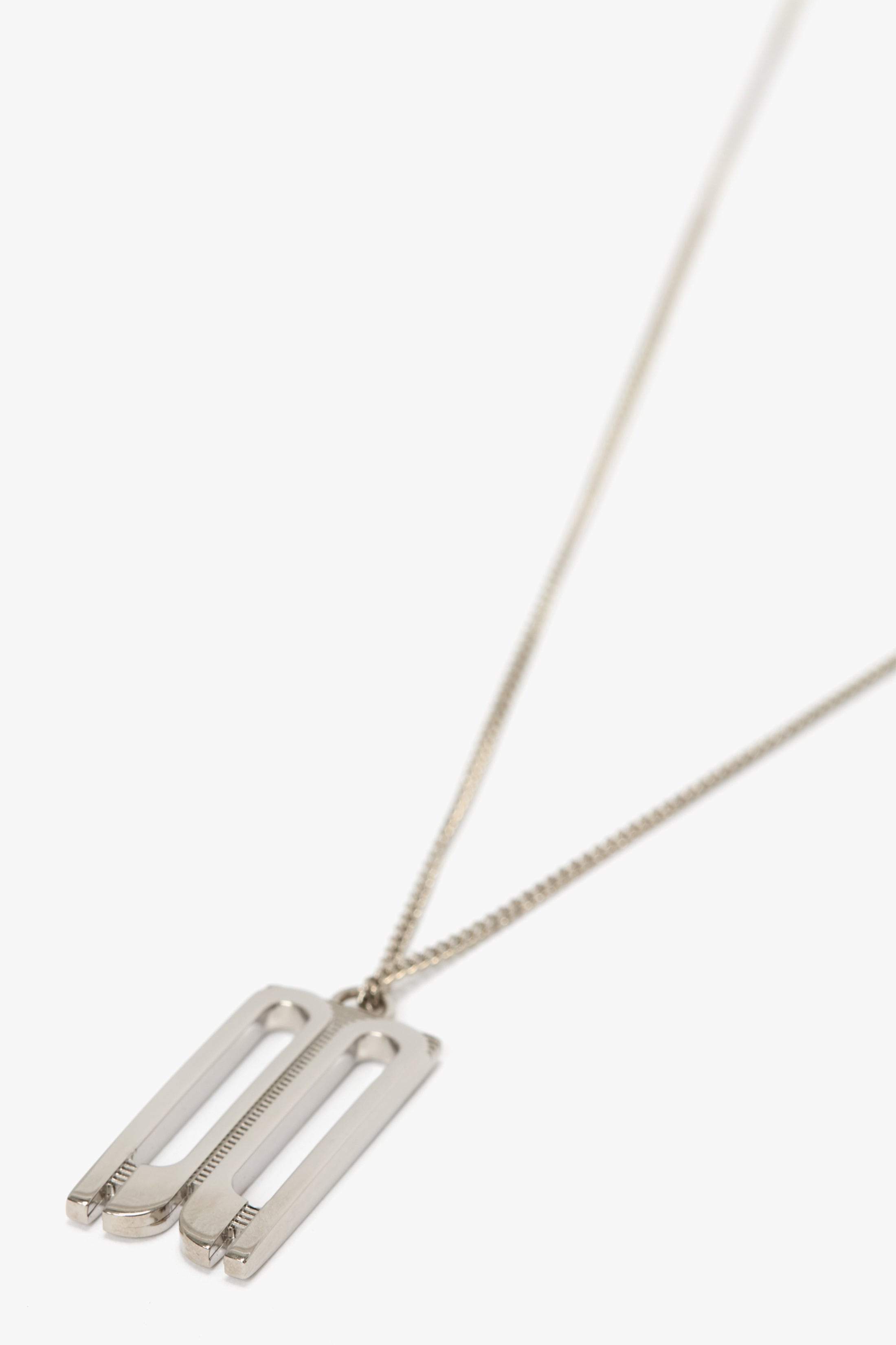 B Frame Necklace In Silver - 4