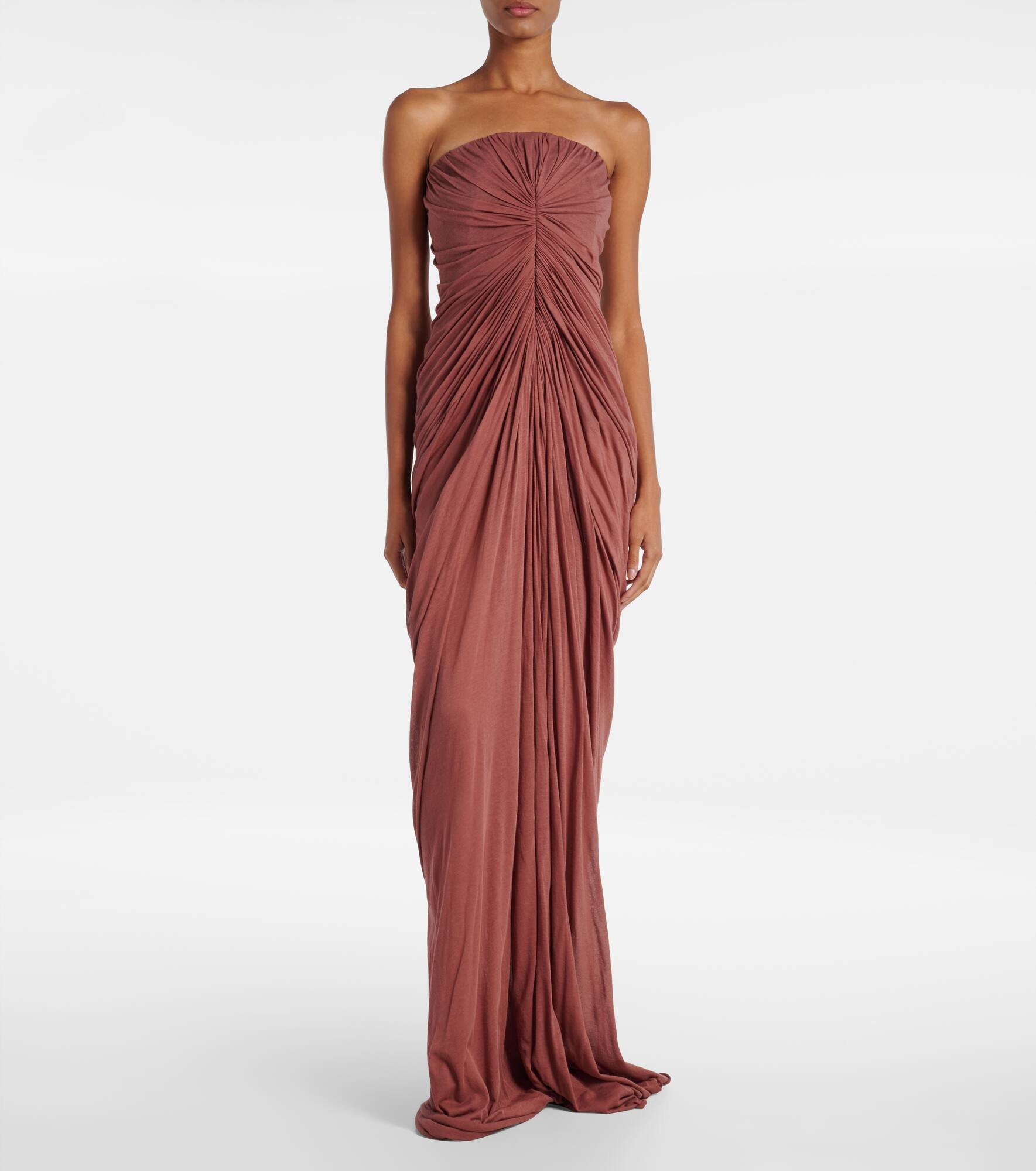 Radiance gathered cotton bustier gown - 2