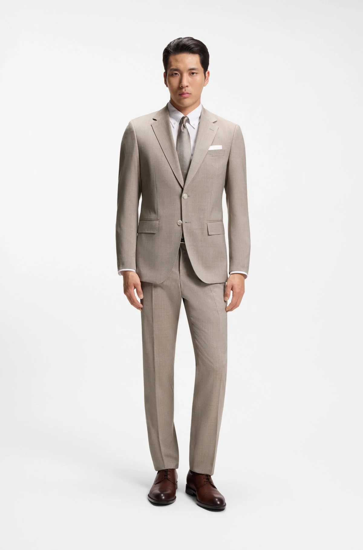 TWO-PIECE SLIM-FIT SUIT IN VIRGIN WOOL - 1