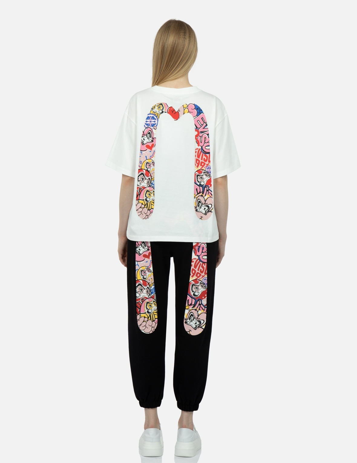 GRAFFITI DARUMA DAICOCK PRINT T-SHIRT - 5