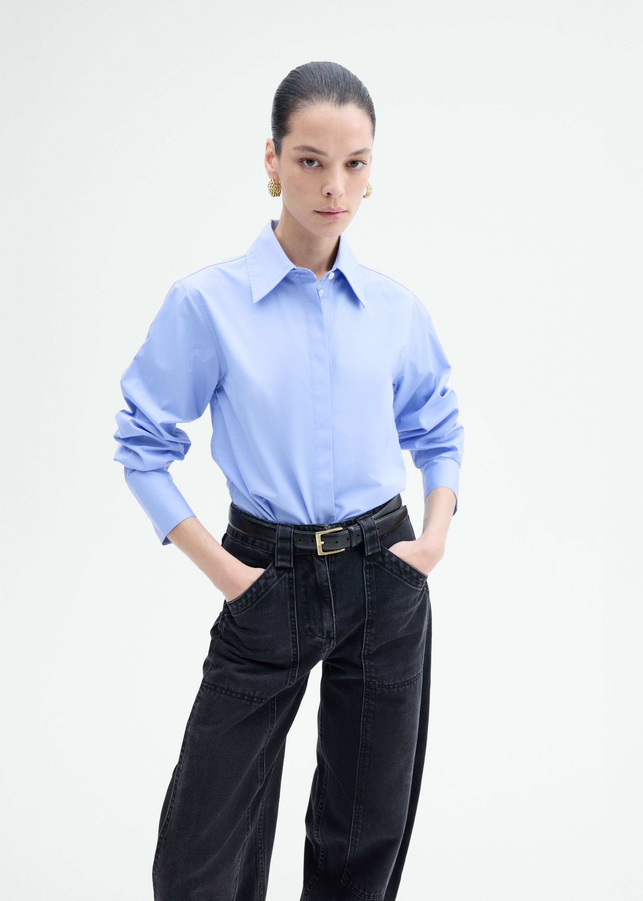 Fitted Shirt in Cotton Poplin - 2