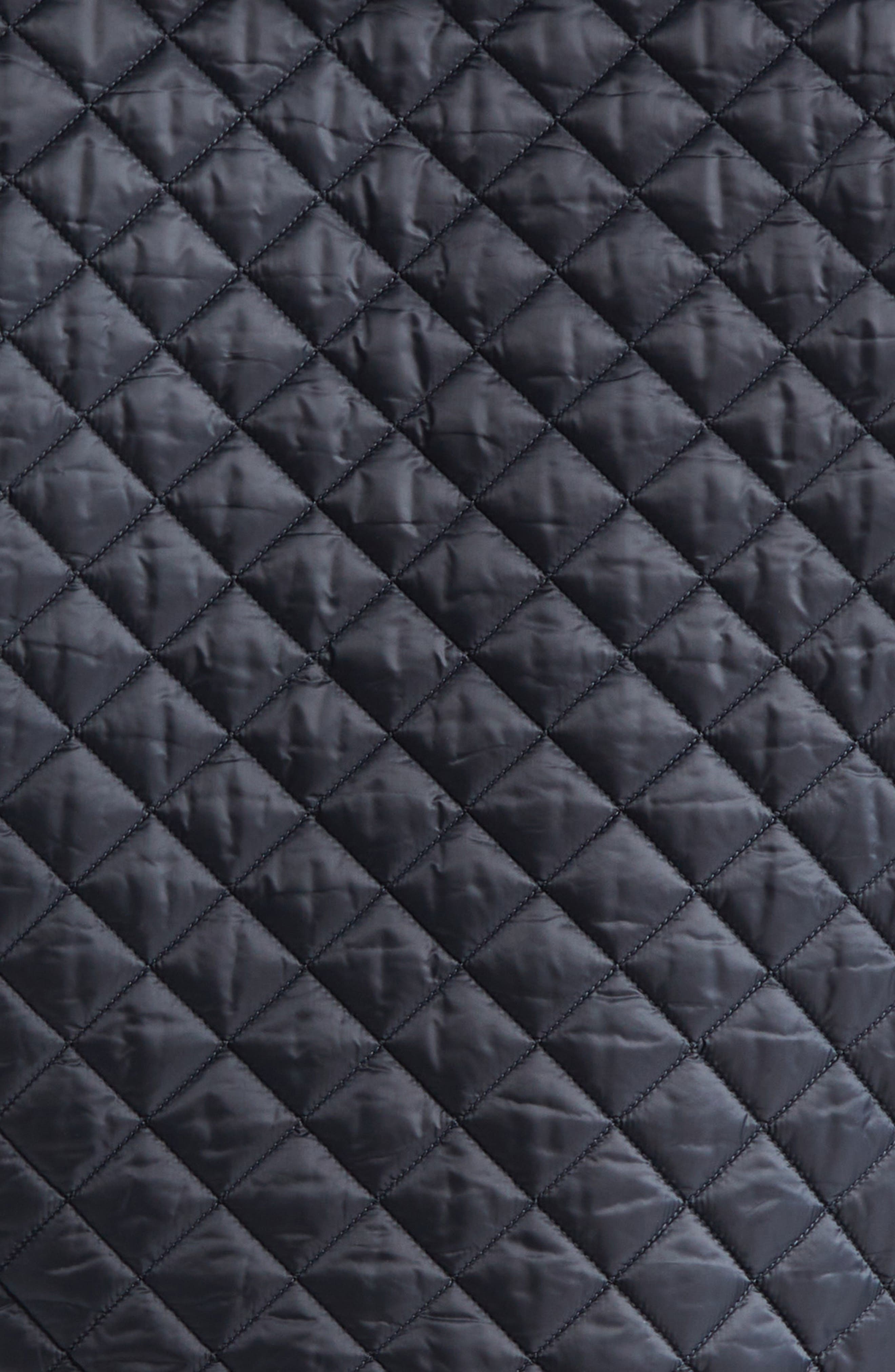 Max Mara Leo Diamond Quilted Cameluxe Hooded Jacket in Midnight Blue at Nordstrom - 5