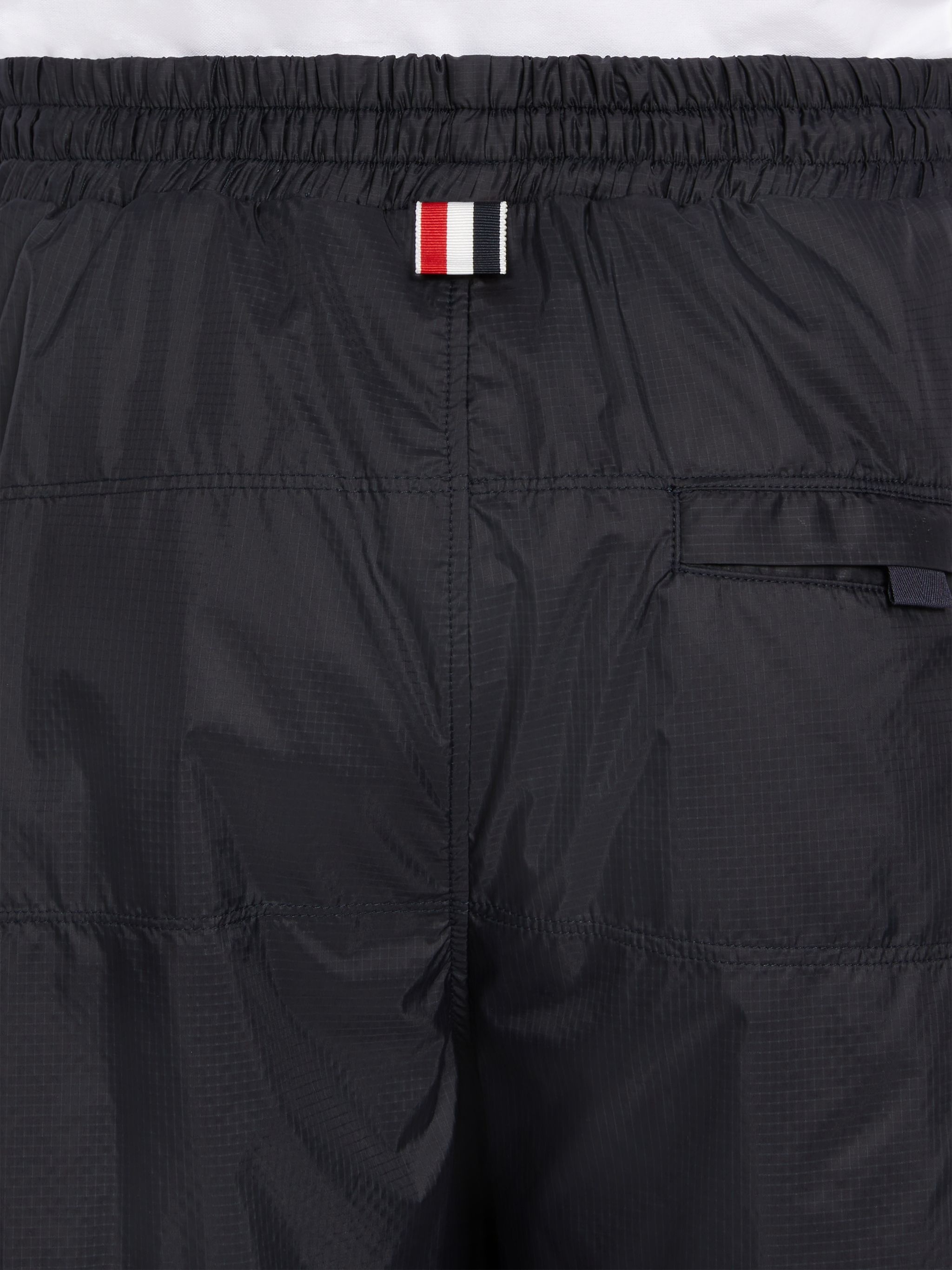 Navy Quilted Ripstop Jersey Lining Track Short - 6