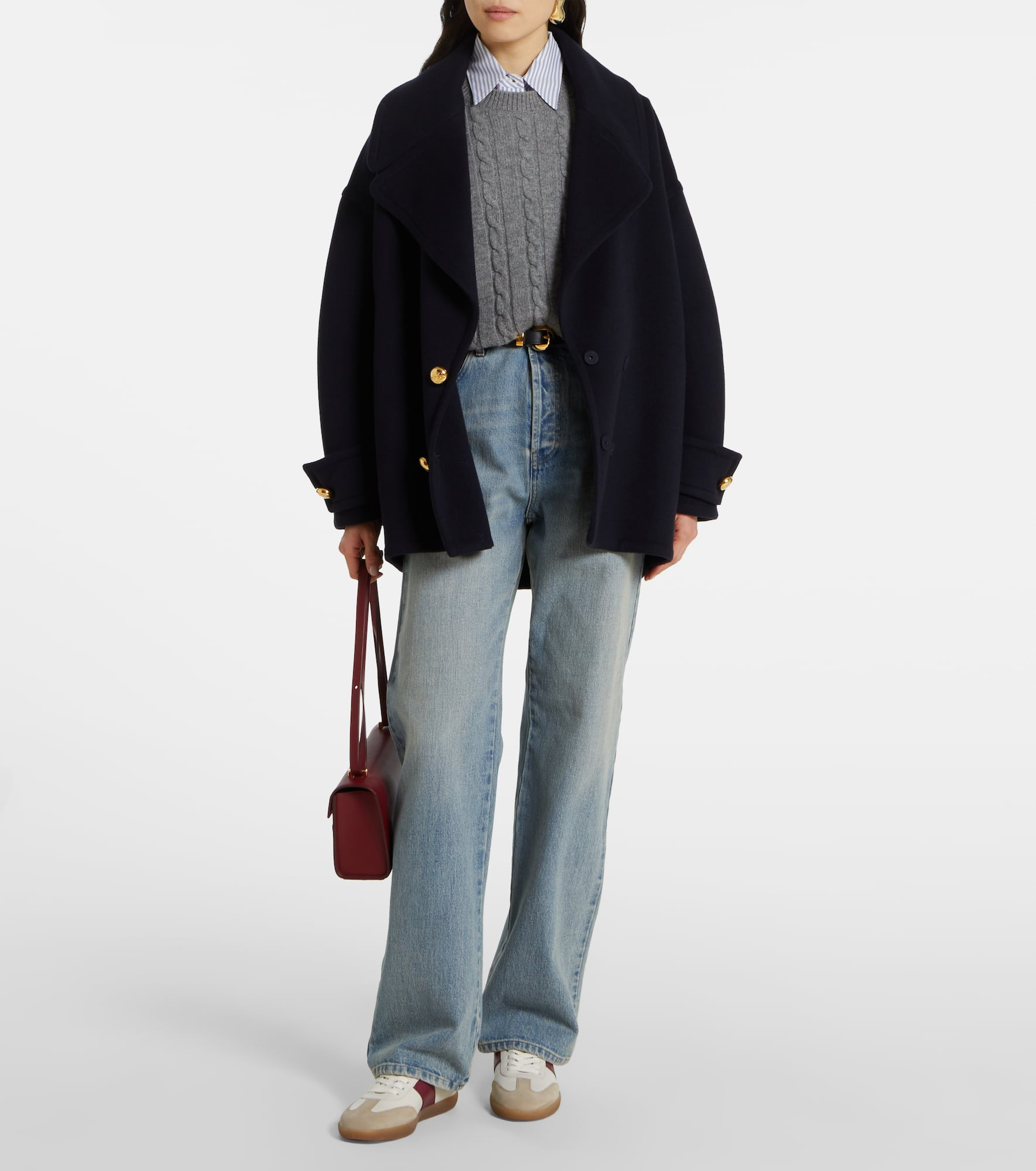 Tod's Tabs suede-trimmed leather sneakers - 3