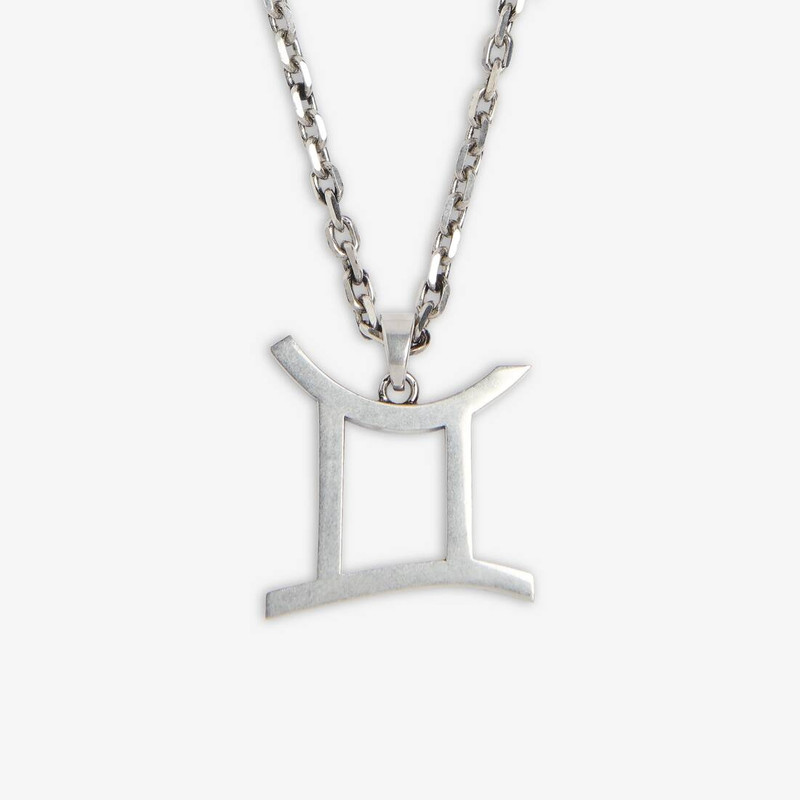 Women's Zodiac Sign Gemini Necklace in Silver 4