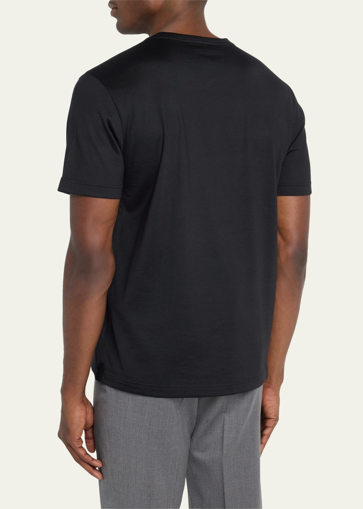 Men's Solid Cashmere T-Shirt - 3