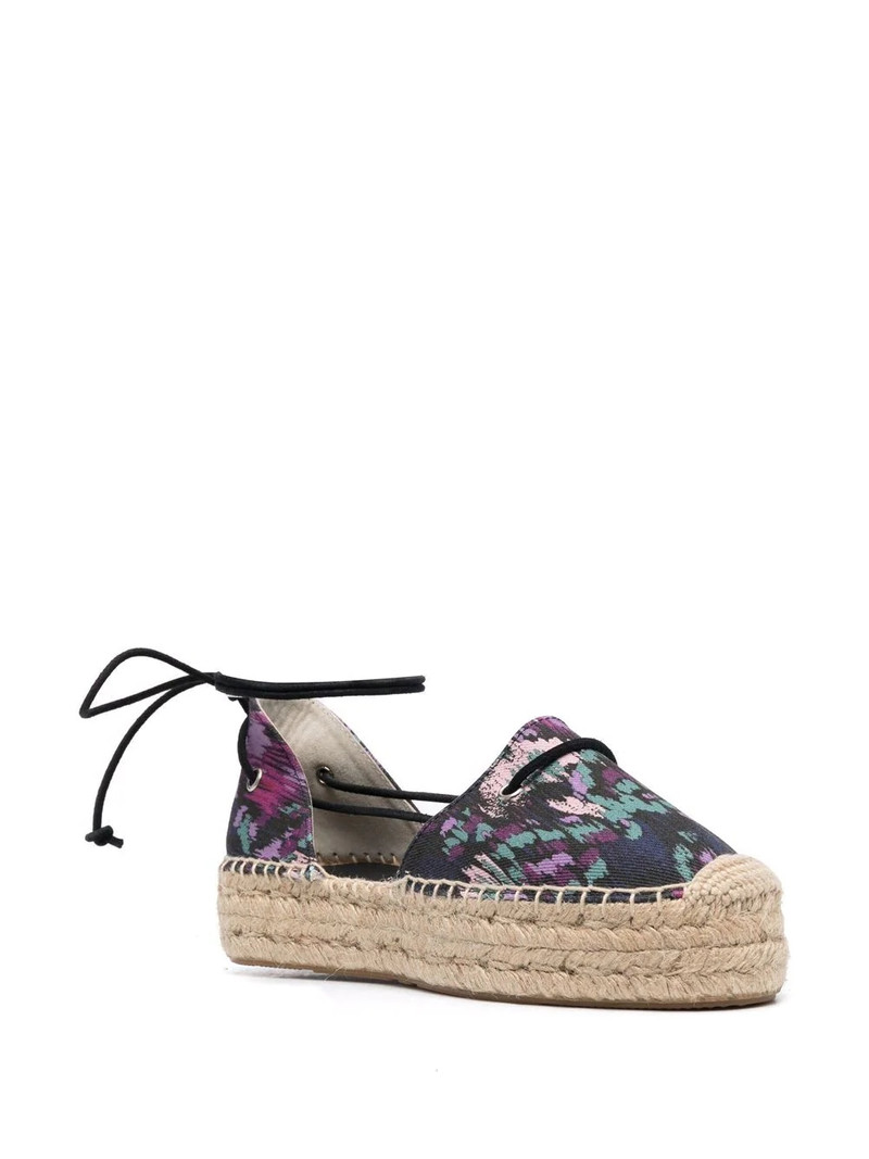 Isabel Marant abstract-pattern platform espadrilles outlook