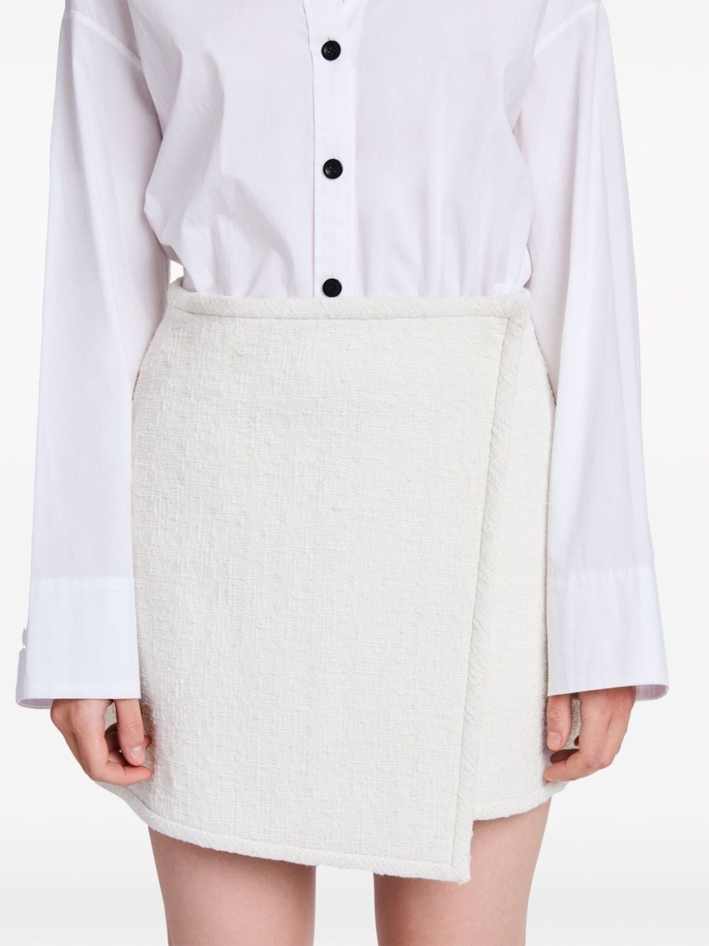 tweed wrap mini skirt - 7