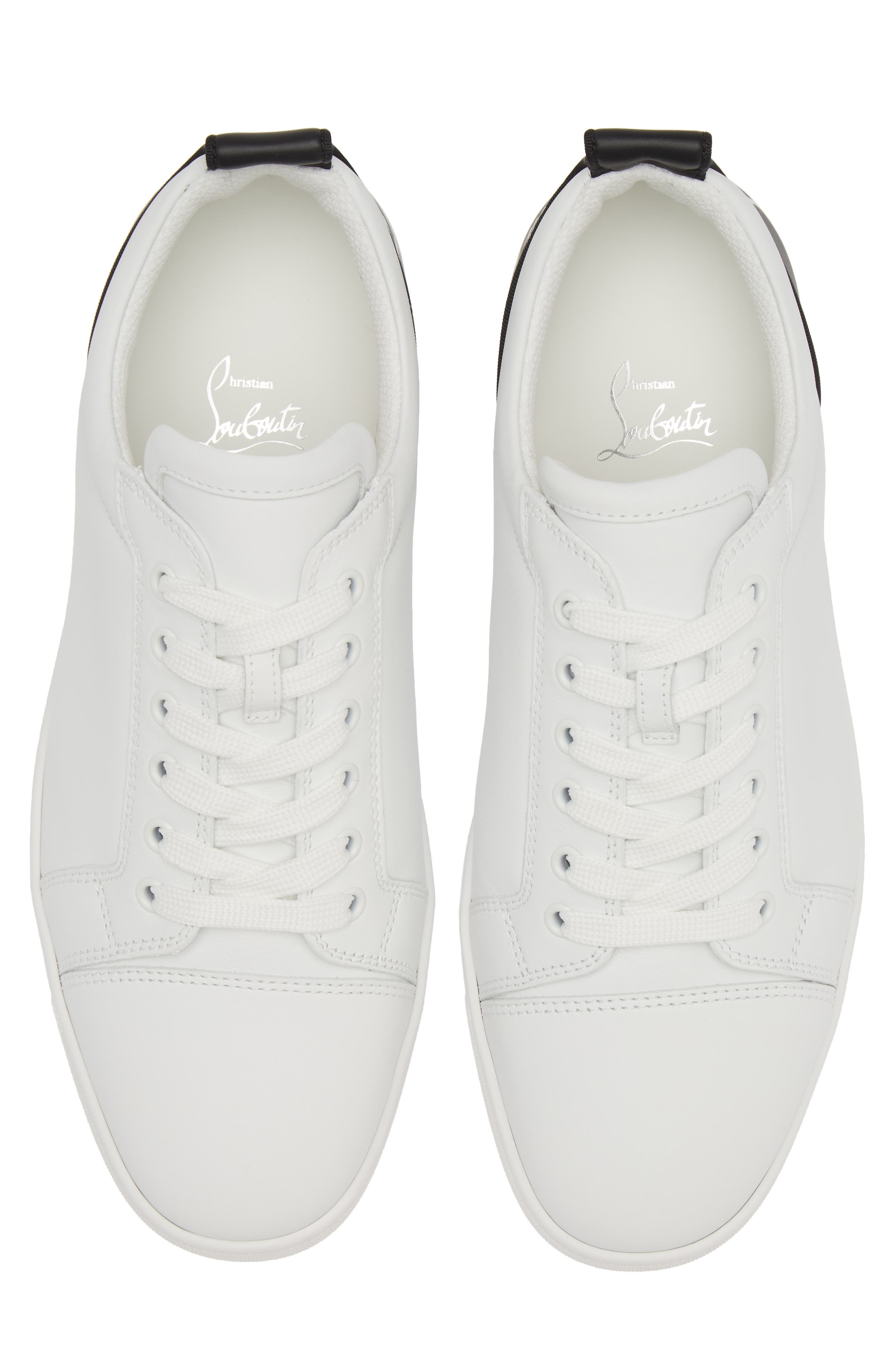 Christian Louboutin Fun Louis Sneaker in White/Black at Nordstrom - 5