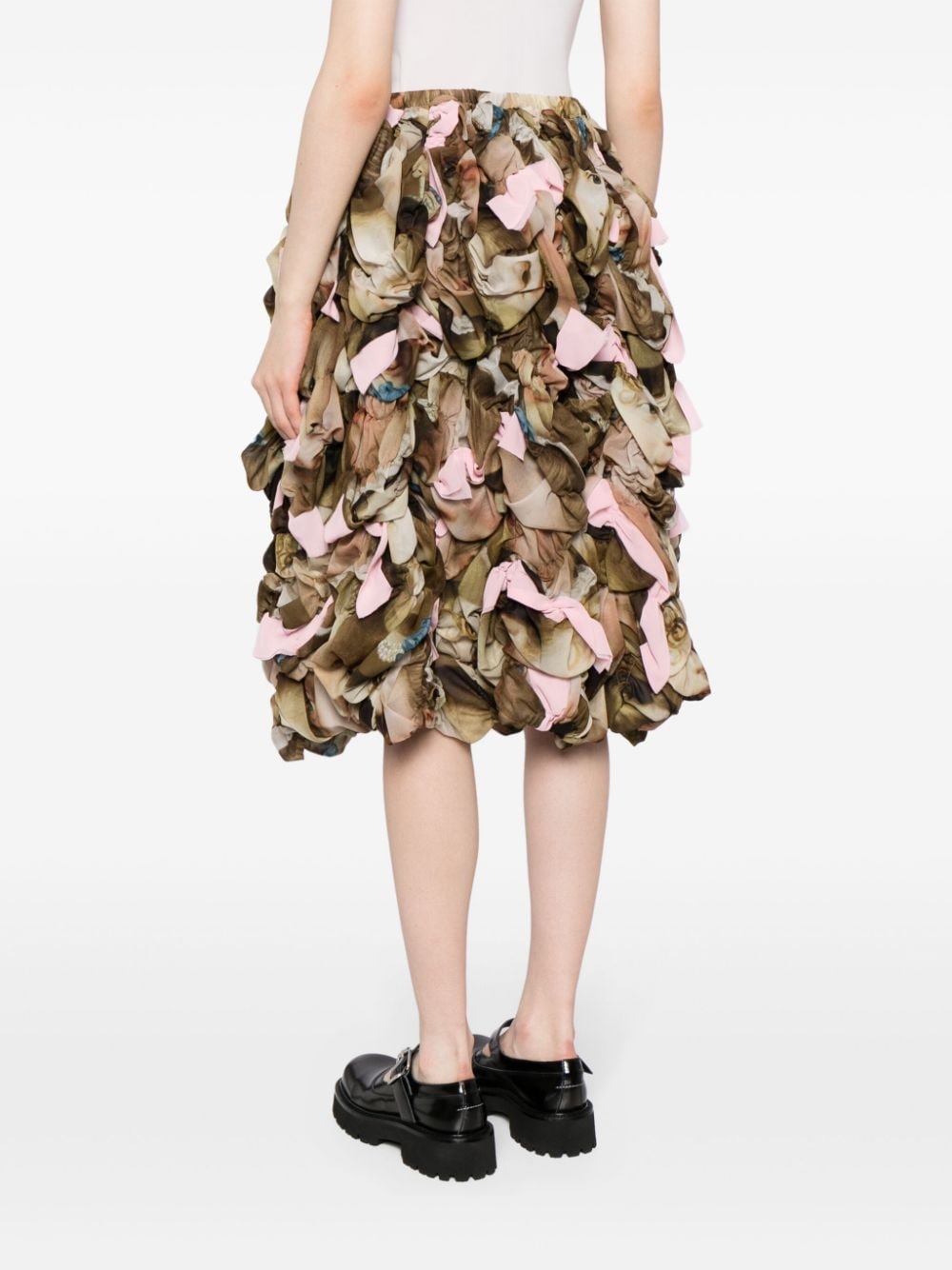 layered-design midi skirt - 4