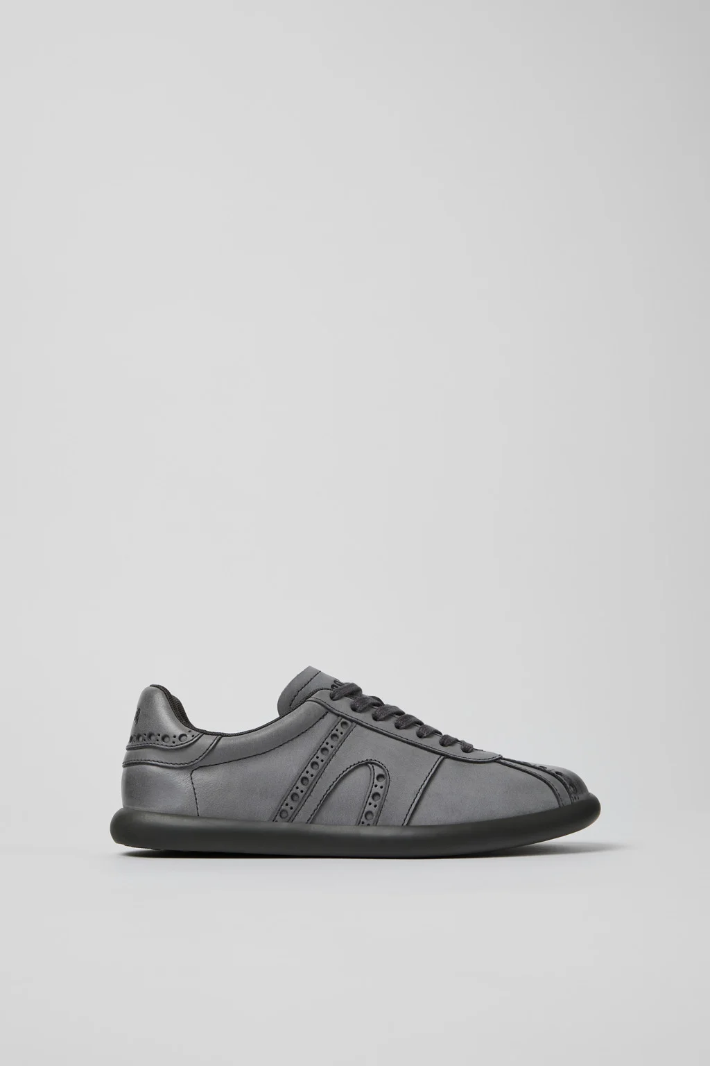 Twins Gray Leather Sneakers for Women. - 1
