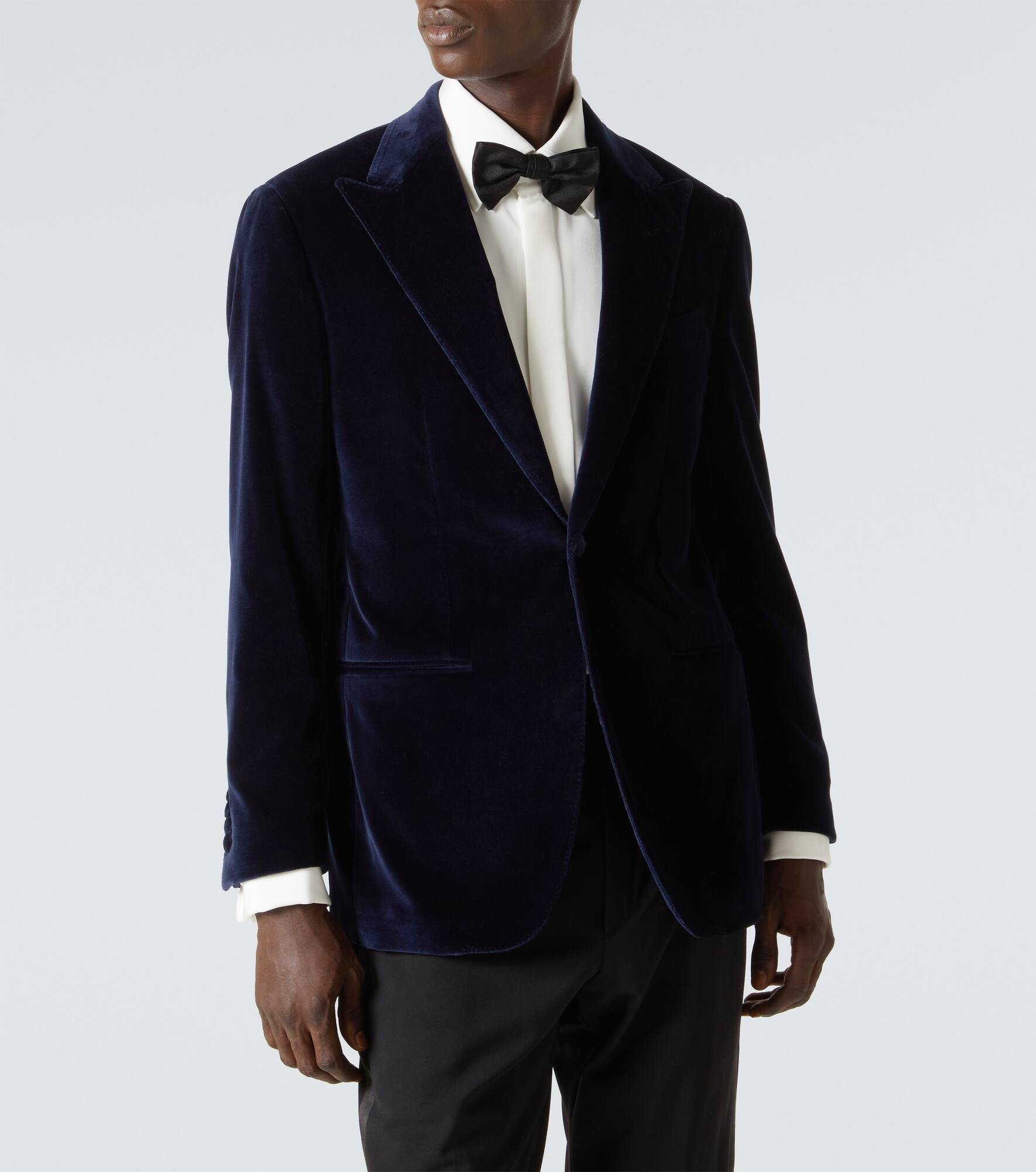 Cotton velvet tuxedo jacket - 3