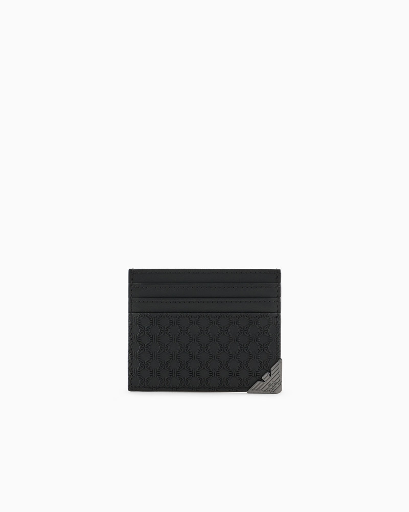 EMBOSSED PATTERN LEATHER 카드 홀더 - 1
