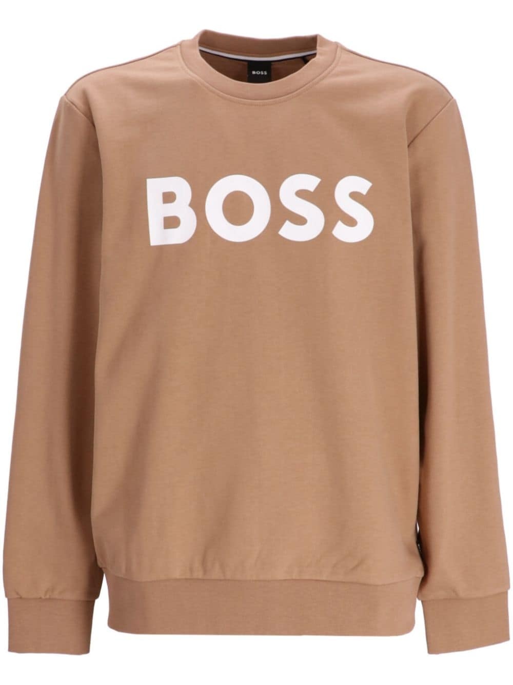 flocked-logo cotton sweatshirt - 1