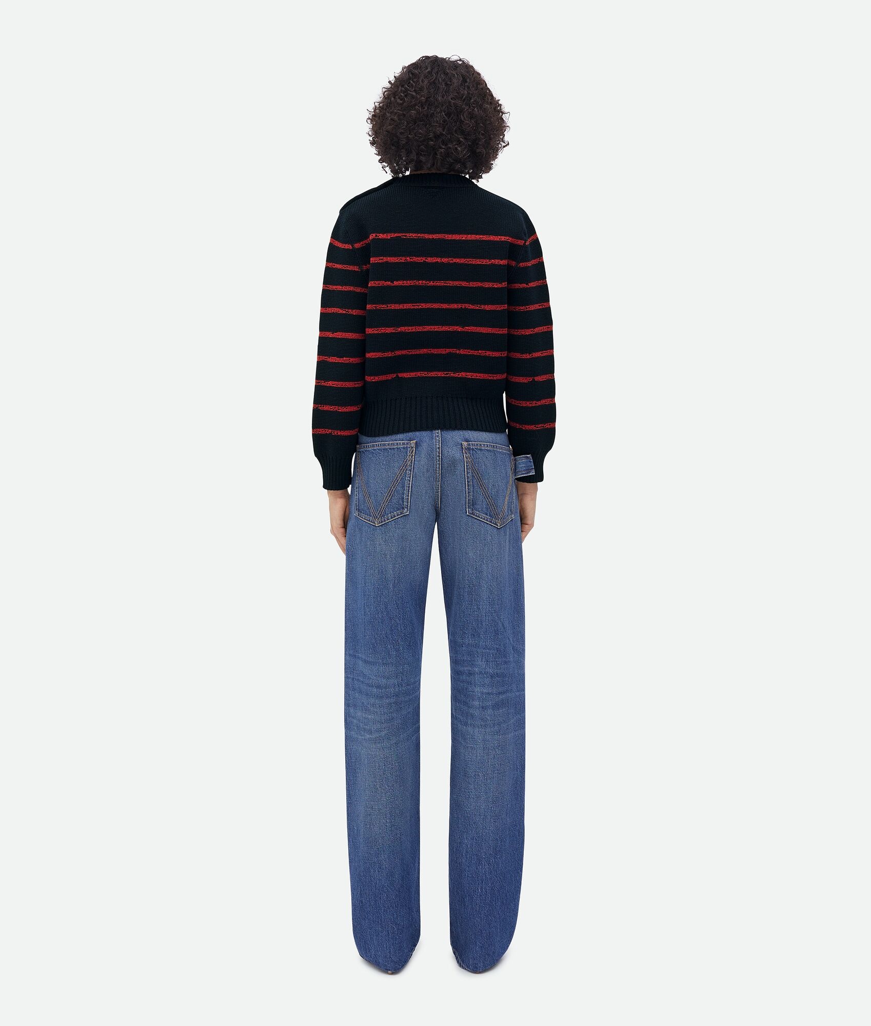 jacquard striped wool jumper - 3