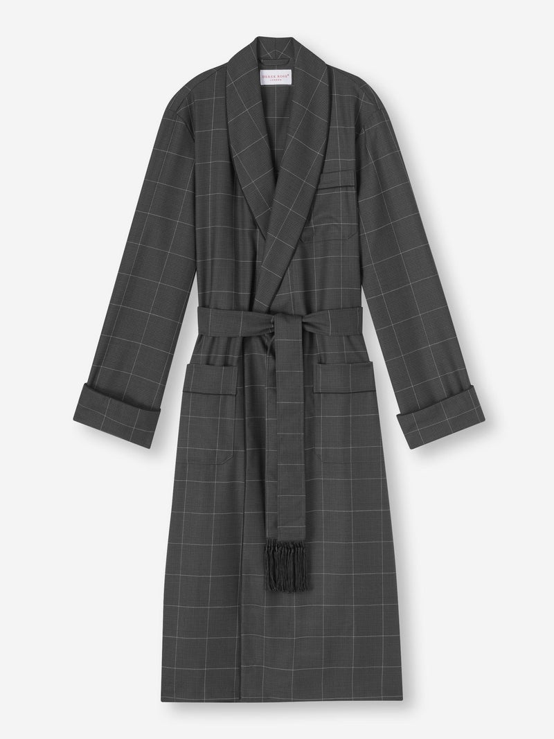 Men's Dressing Gown York 45 Wool Charcoal - 1