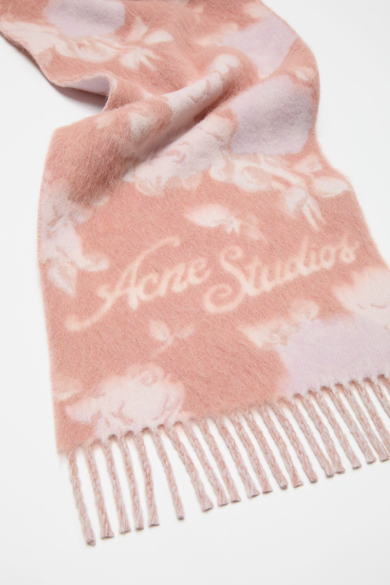 Acne Studios Fringed wool scarf - Pink outlook