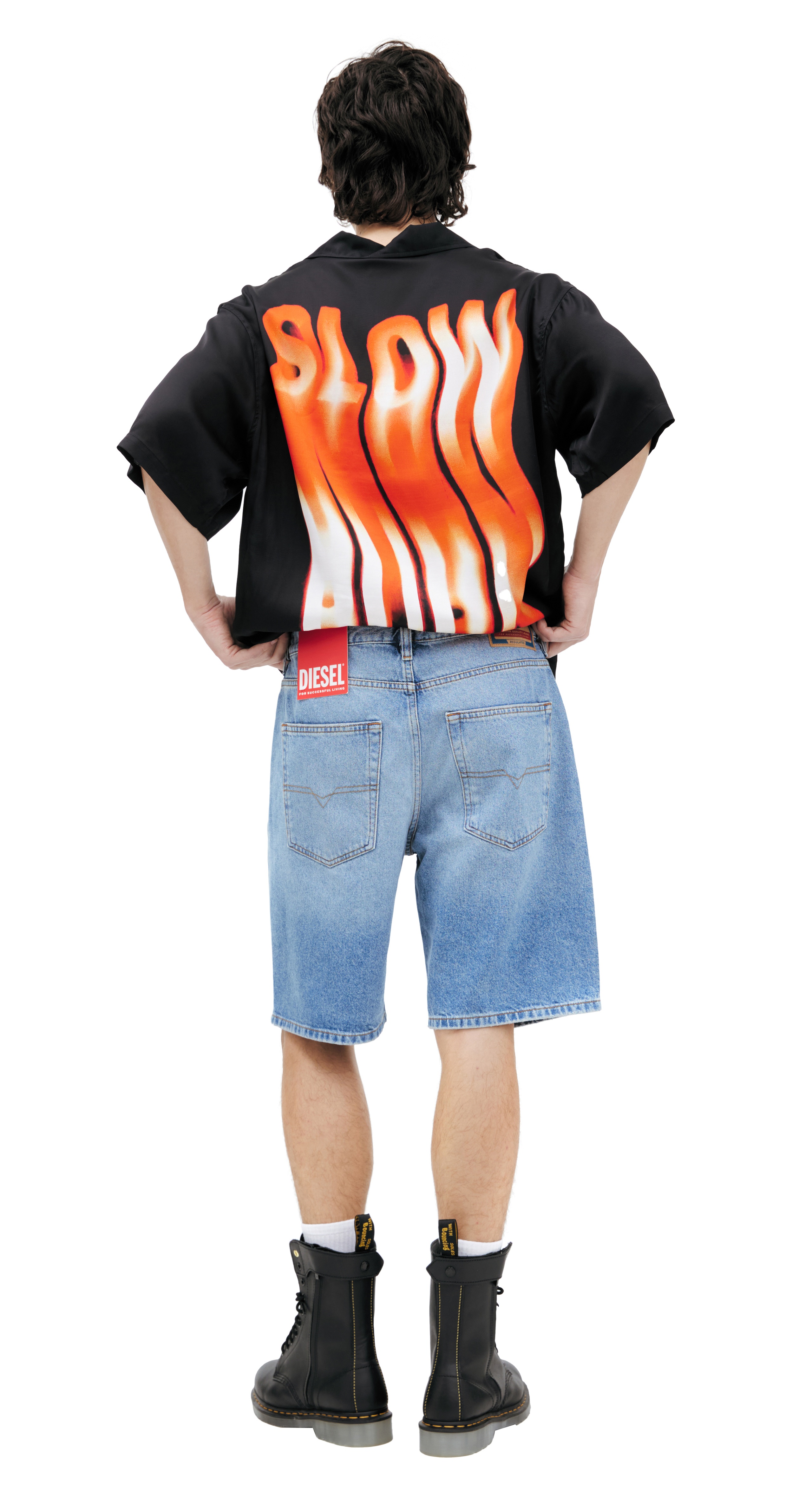 DENIM SHORTS WITH PATCH - 3