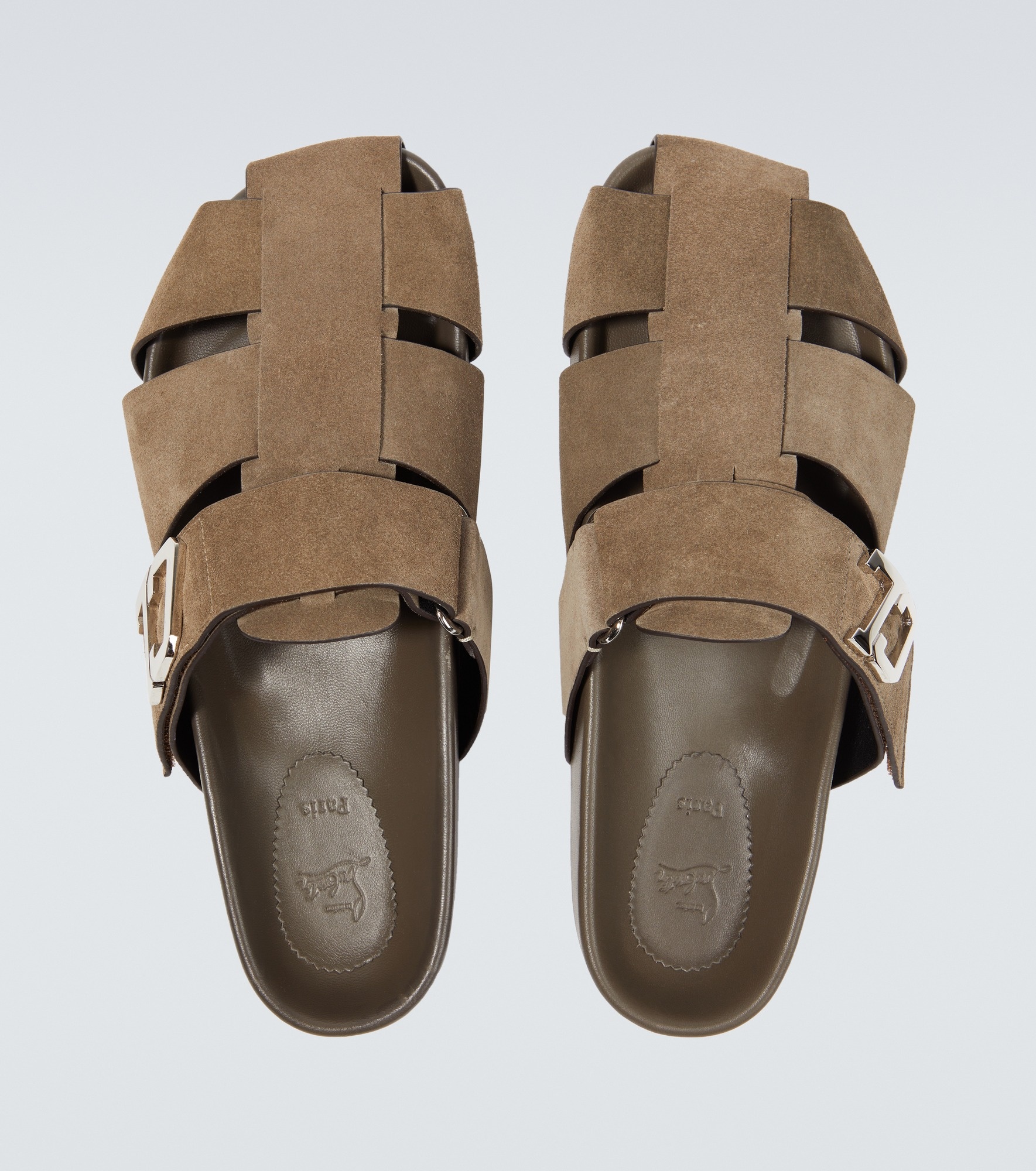 Embellished suede mules - 4