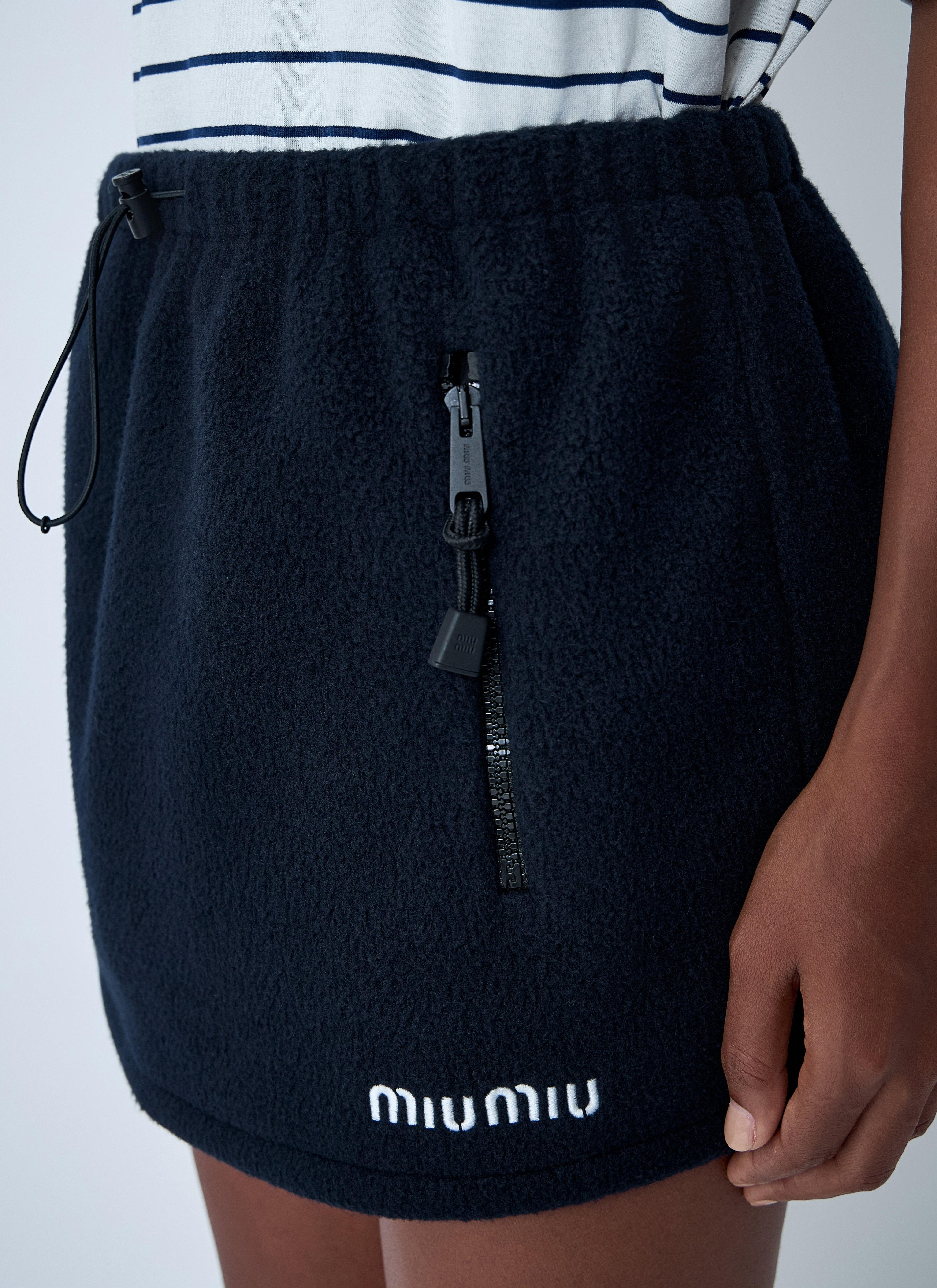 Miu Miu Women Logo Motif Mini Skirt - 6