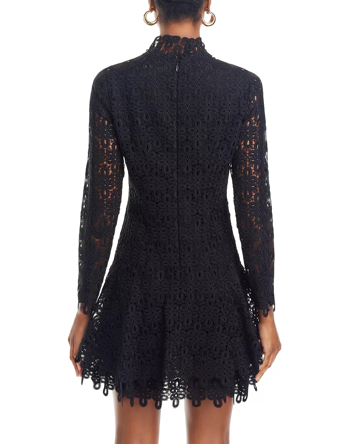 Joy Lace Mock Neck Mini Dress - 4