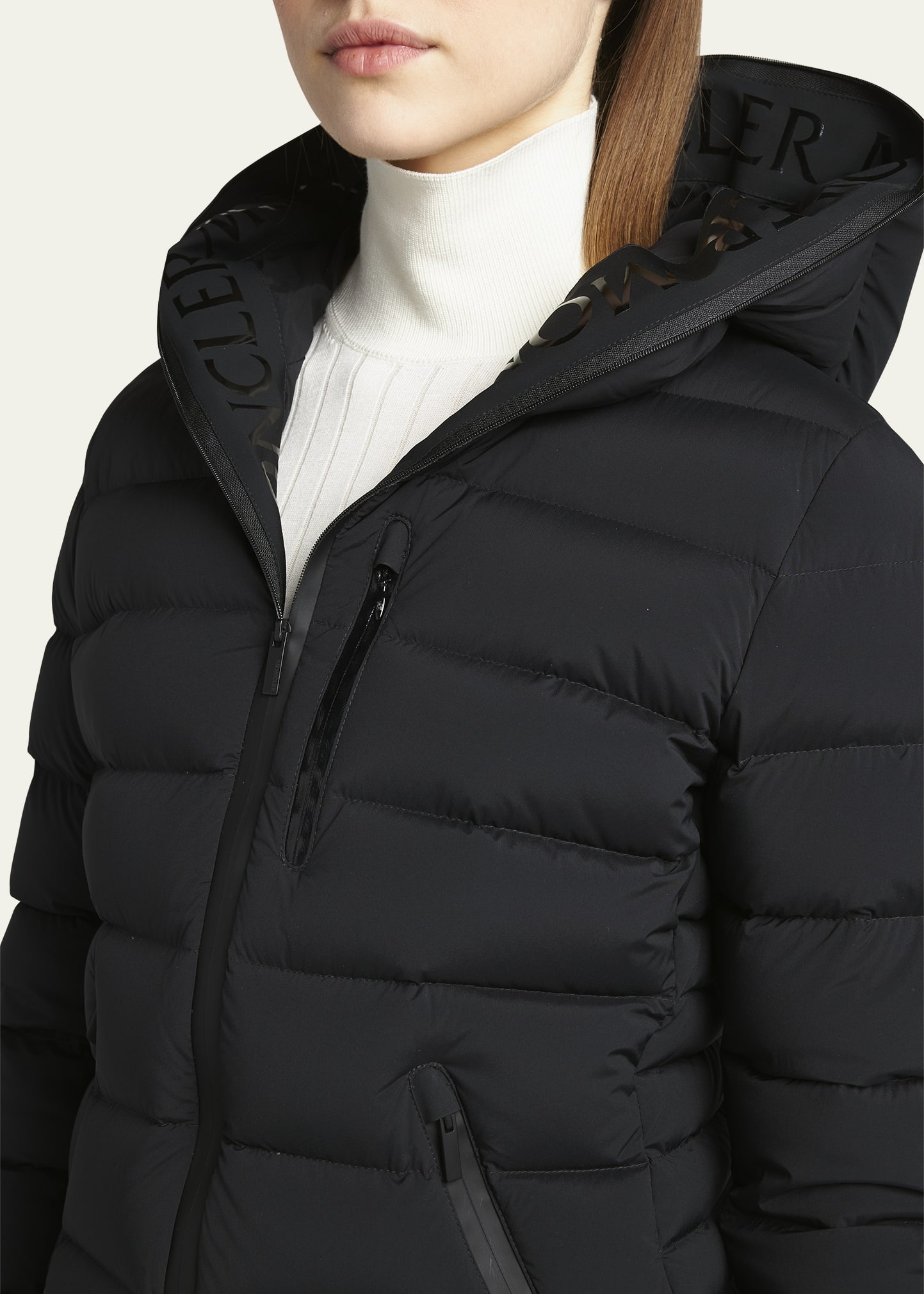 Herbe Stretch Nylon Hooded Puffer Jacket - 5