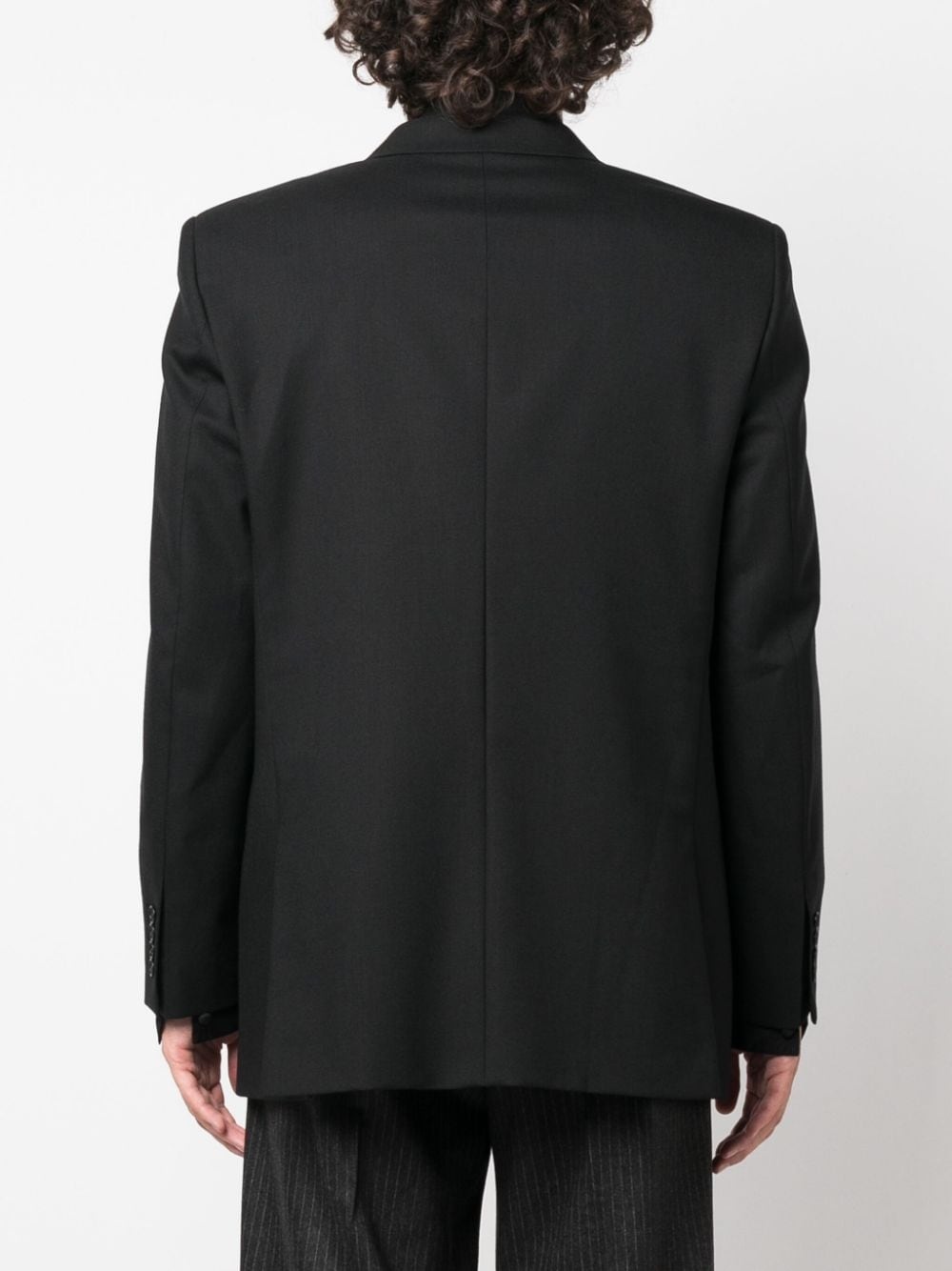 double-breasted wool blazer - 4