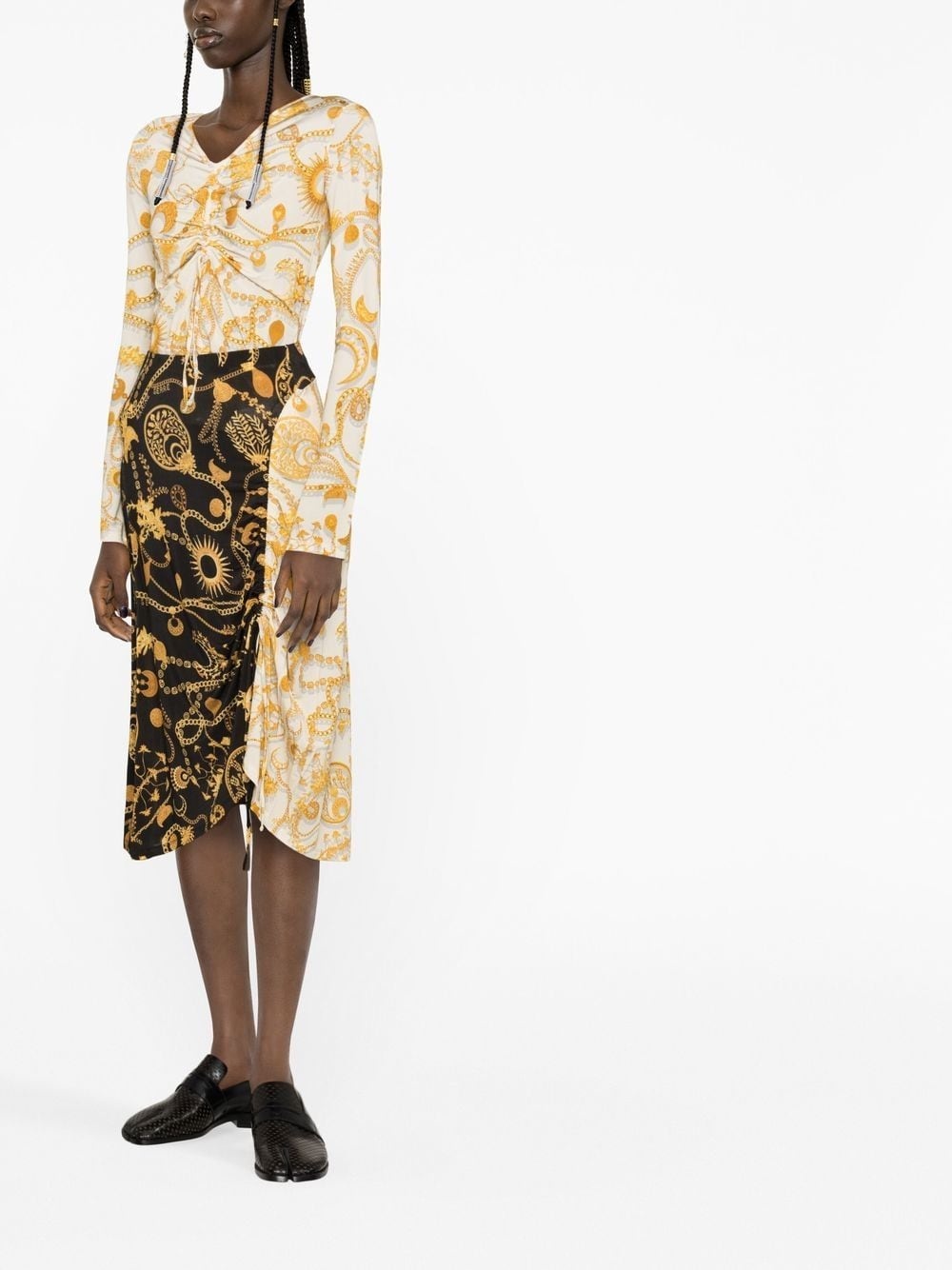 Ornament Moon-print long-sleeve top - 3