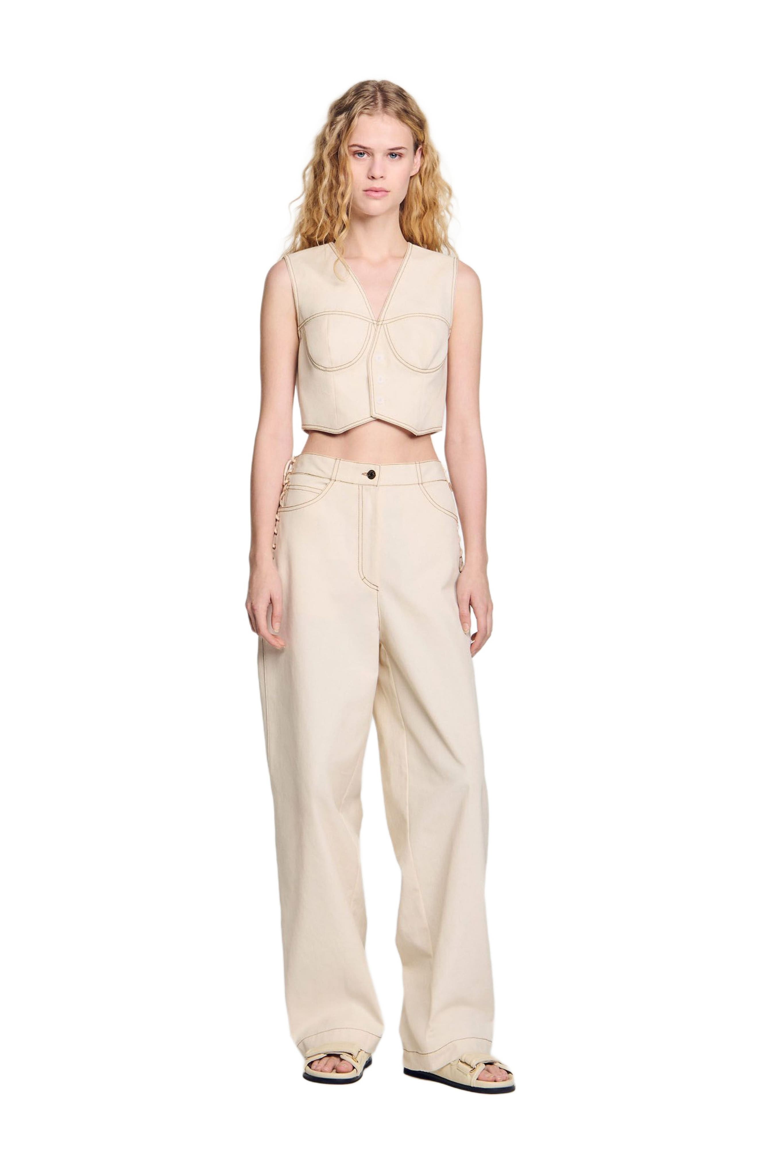 SANDRO Denim cropped jacket at Nordstrom - 1