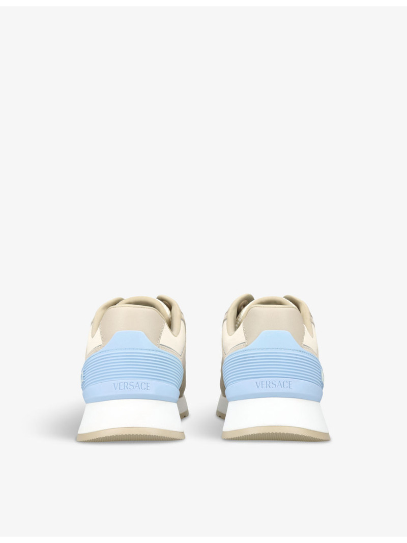 VERSACE Panelled low-top leather trainers outlook