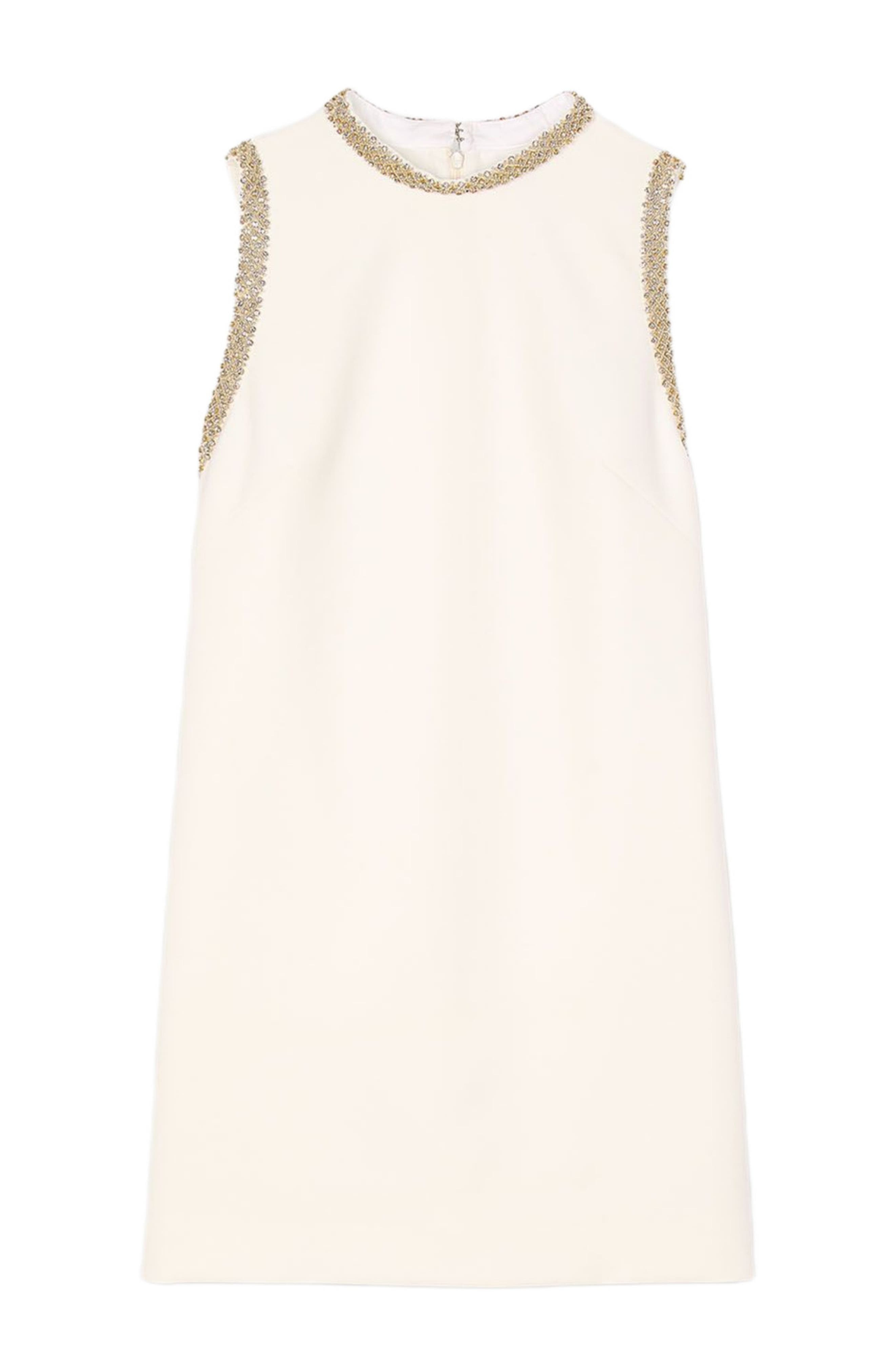 SANDRO Short dress with rhinestone details in Ecru at Nordstrom - 5