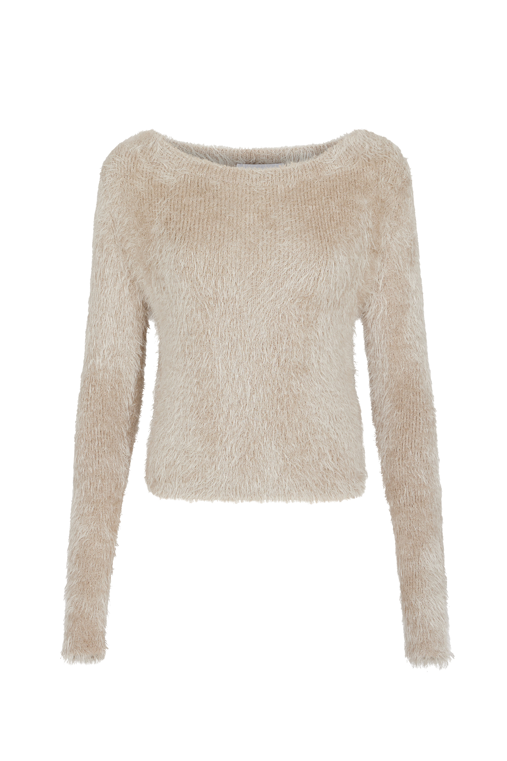 Puffy Knit Cropped Pullover - 1