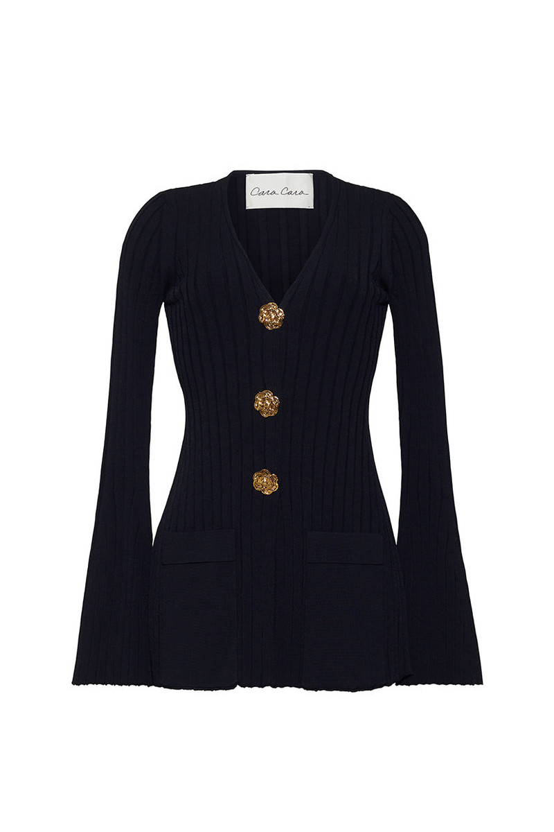 Estella Top Ribbed Ease with Golden Blooms 1