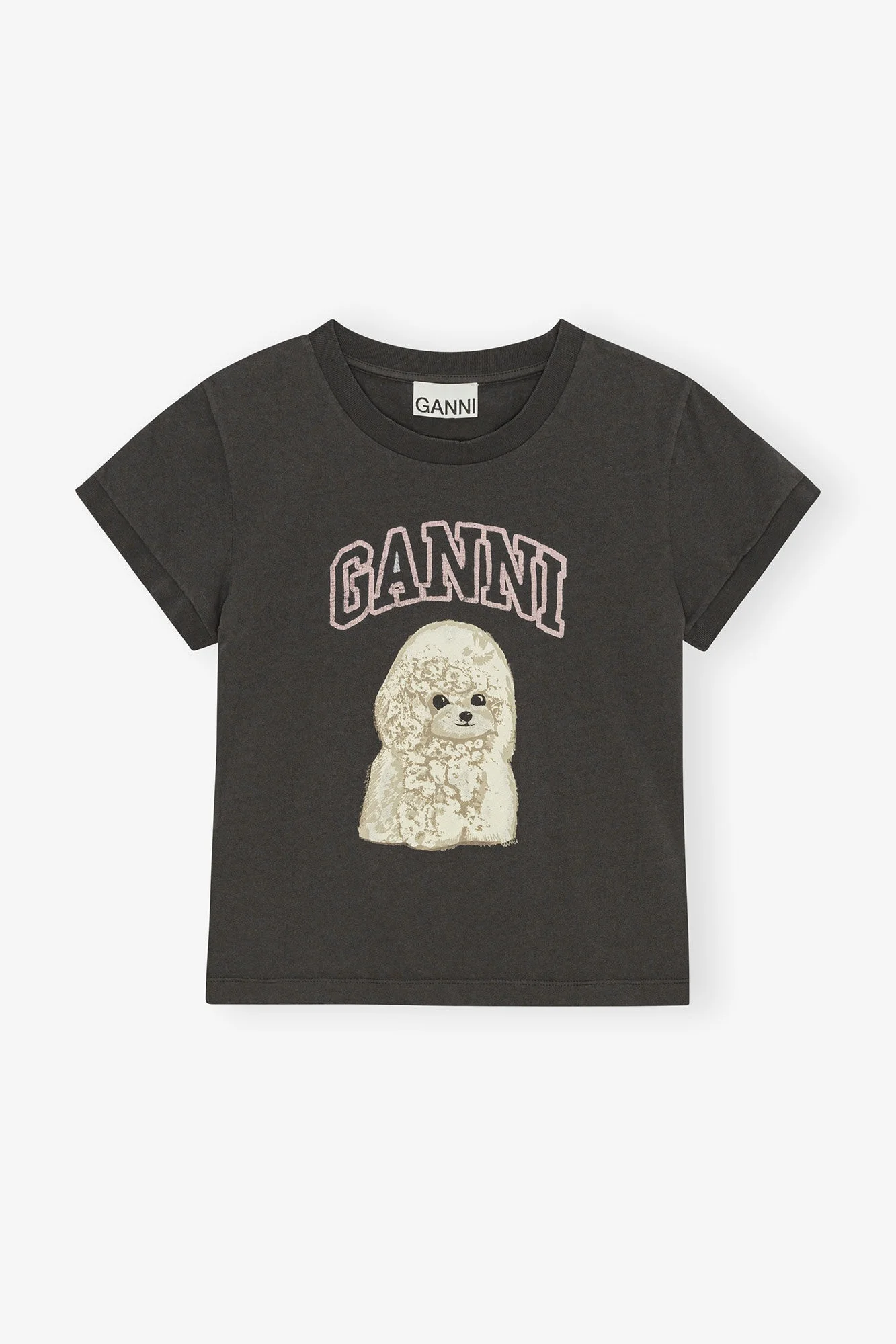 BLACK POODLE GRAPHIC T-SHIRT - 1
