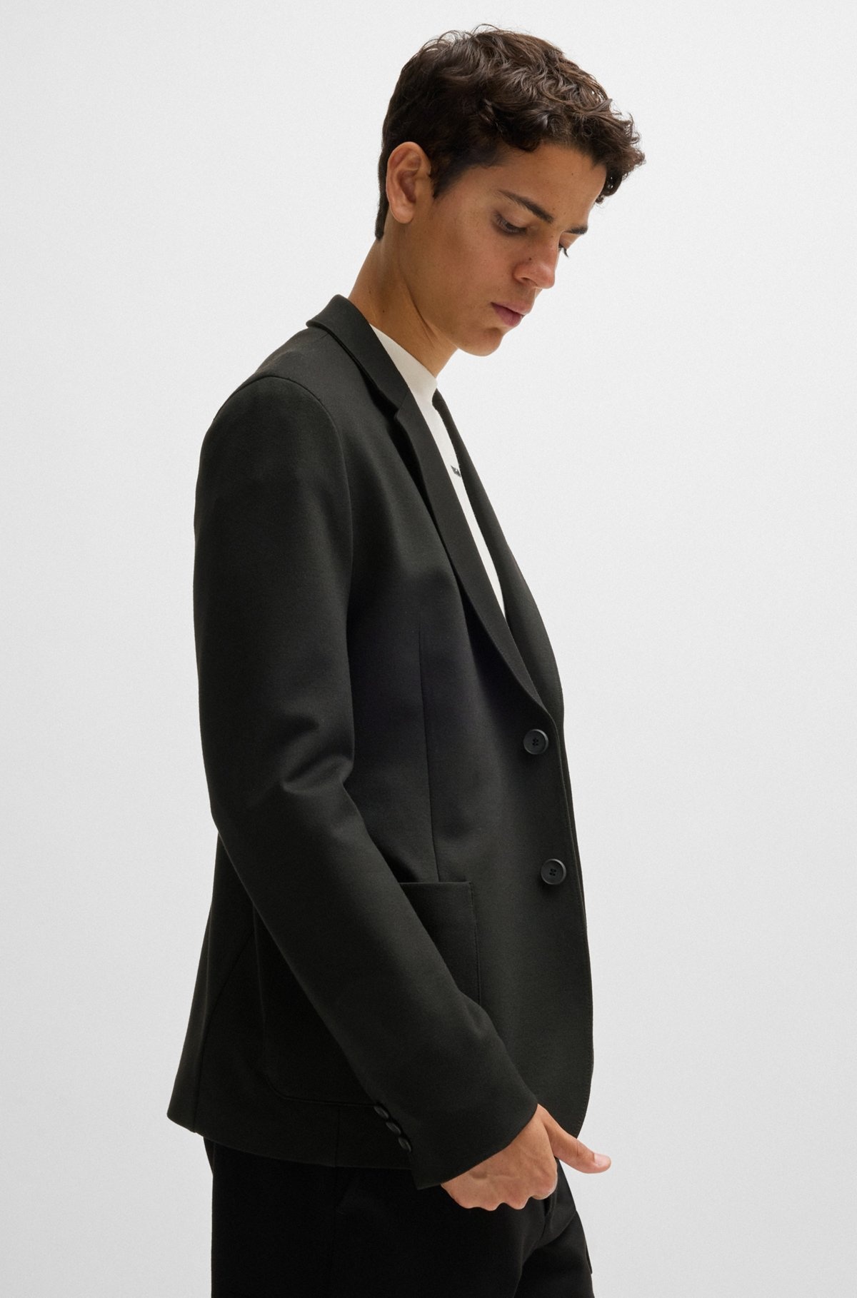 SLIM-FIT JACKET IN PERFORMANCE-STRETCH JERSEY - 6